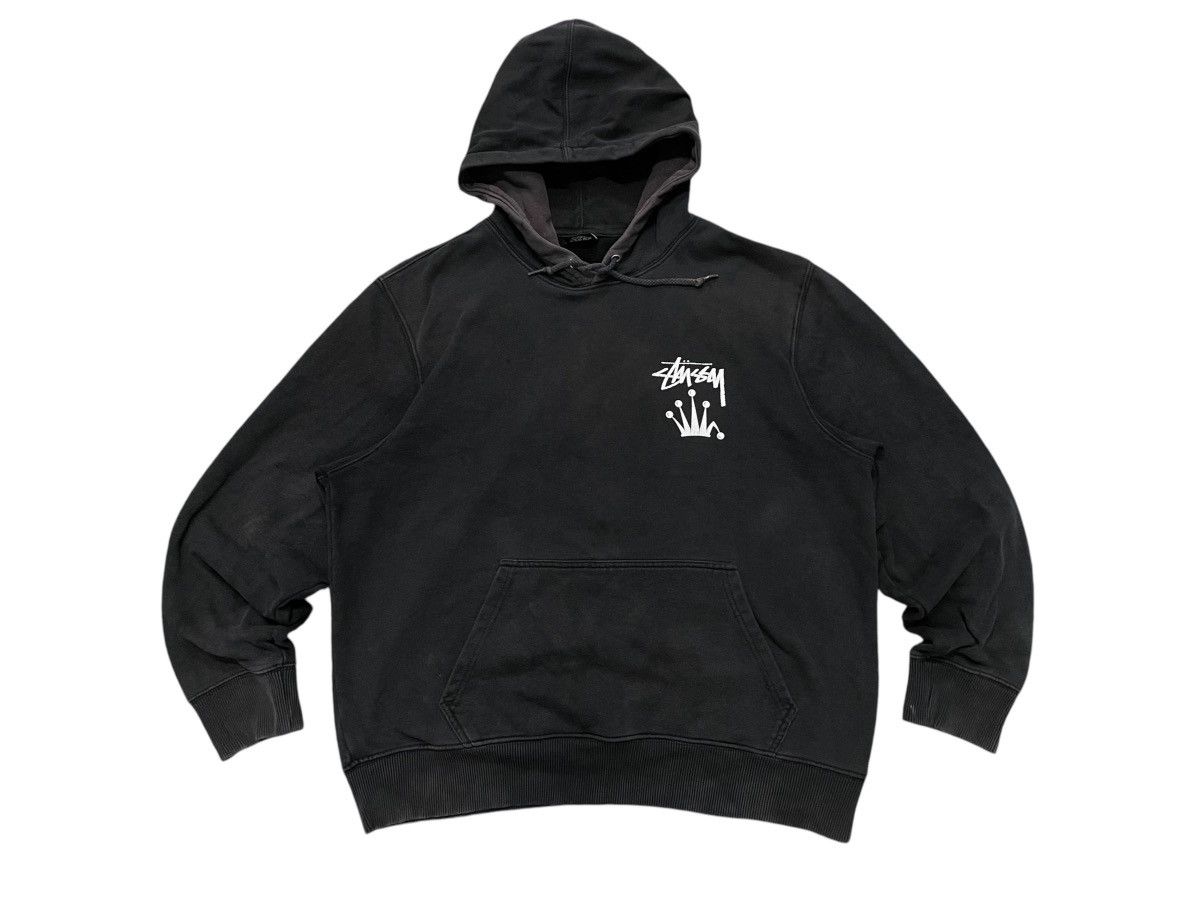Stussy 2000s STUSSY CROWN SUN FADED HOODIE RARE DESIGN Size US M / EU 48-50 / 2 - 2 Thumbnail