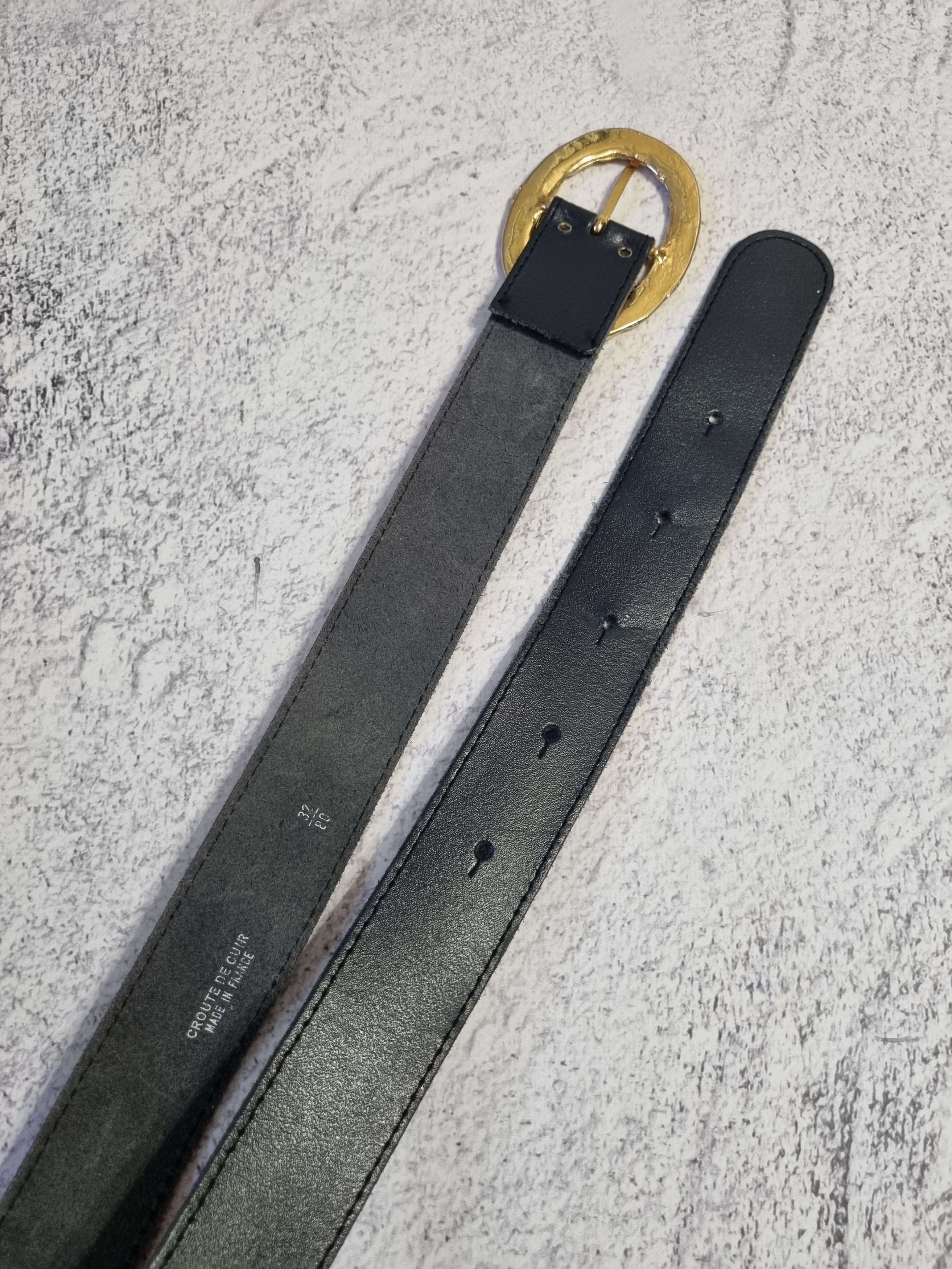 Vintage Croute De Cuir Made in France Vintage Leather Belt Size ONE SIZE - 7 Thumbnail