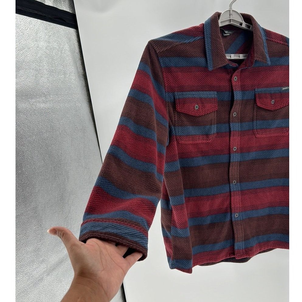 Eddie Bauer Eddie Bauer Chutes Microfleece Shirt red blue size XL Size US XL / EU 56 / 4 - 3 Thumbnail