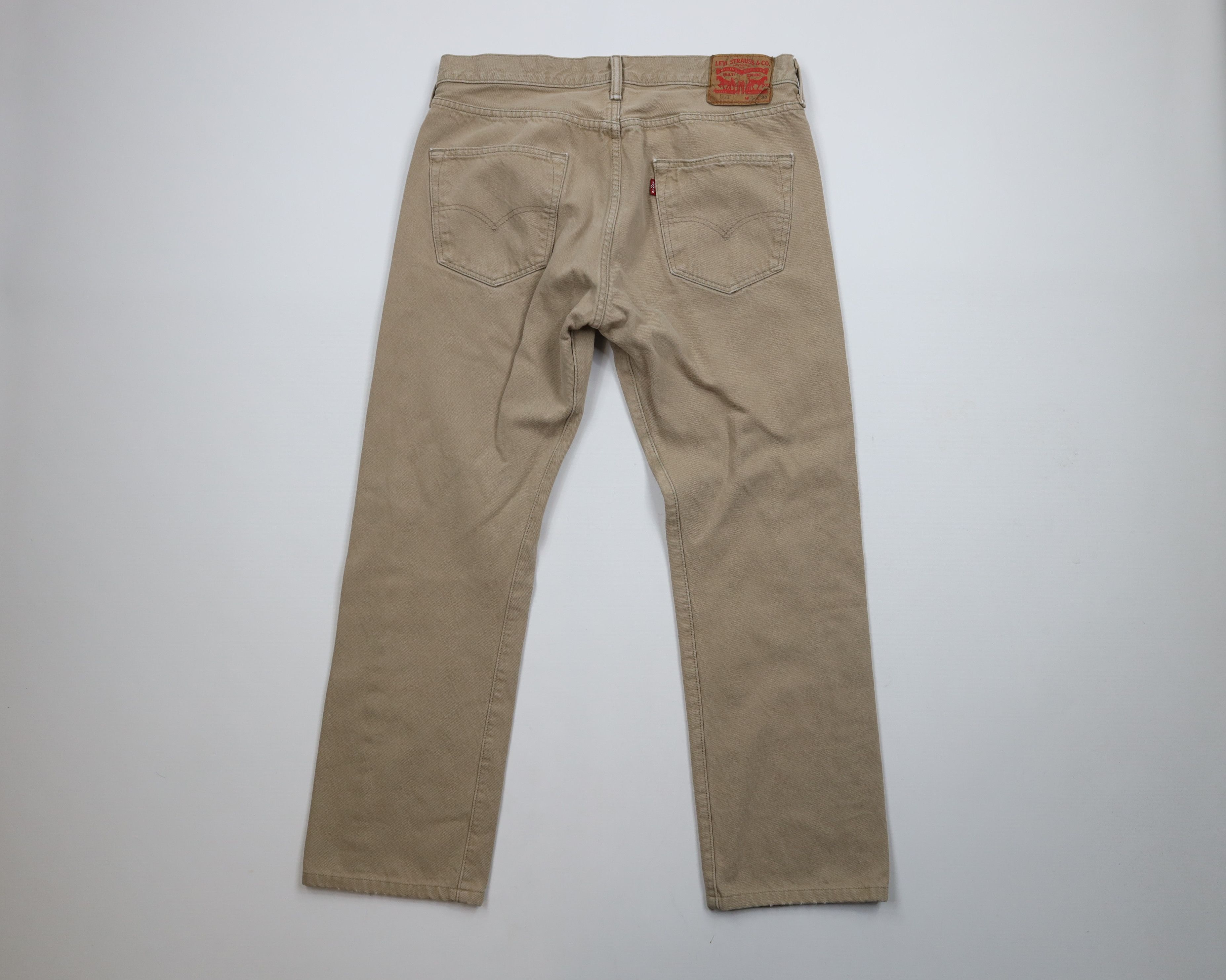 Levi's × Vintage Vintage Y2K Levis 501xx Button Fly Original Fit Jeans Beige Size US 34 / EU 50 - 8 Thumbnail