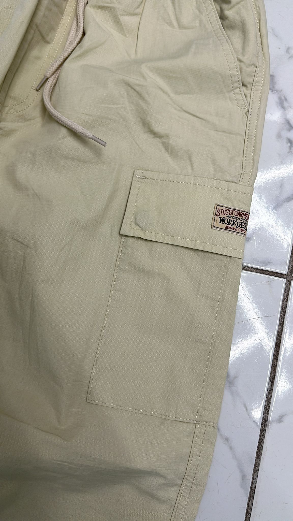 Stussy × Vintage Stussy Ripstop Cargo Beach Pant Cream Size Medium Size US 32 / EU 48 - 2 Thumbnail