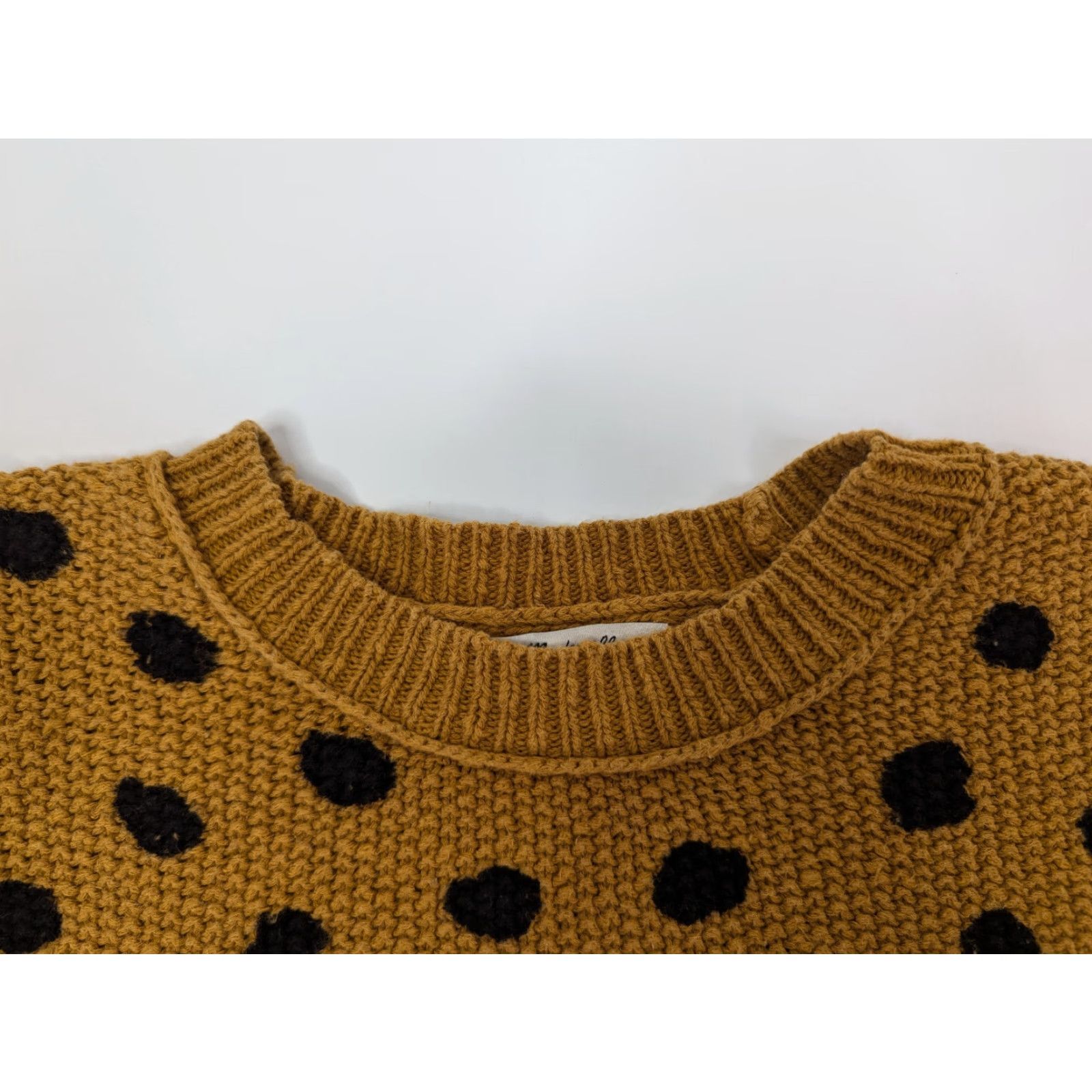 Madewell VINTAGE Madewell Pullover Sweater Crew Neck Women XS Mustard Gold Polka Dot Knit Cotton Pullover 90s Style Pink? Size XS / US 0-2 / IT 36-38 - 6 Thumbnail