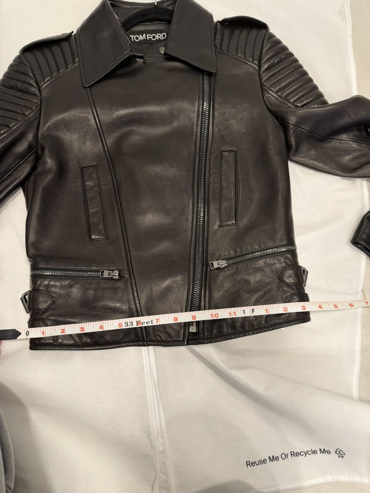 Tom Ford TOM FORD Leather Jacket Sz 42 Size M / US 6-8 / IT 42-44 - 15 Thumbnail