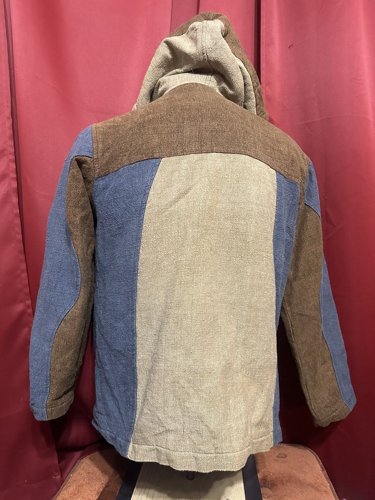 Handmade × Vintage Patchwork Zip Up Jacket Handmade Boho Earth Tonal Grail Size US L / EU 52-54 / 3 - 2 Thumbnail