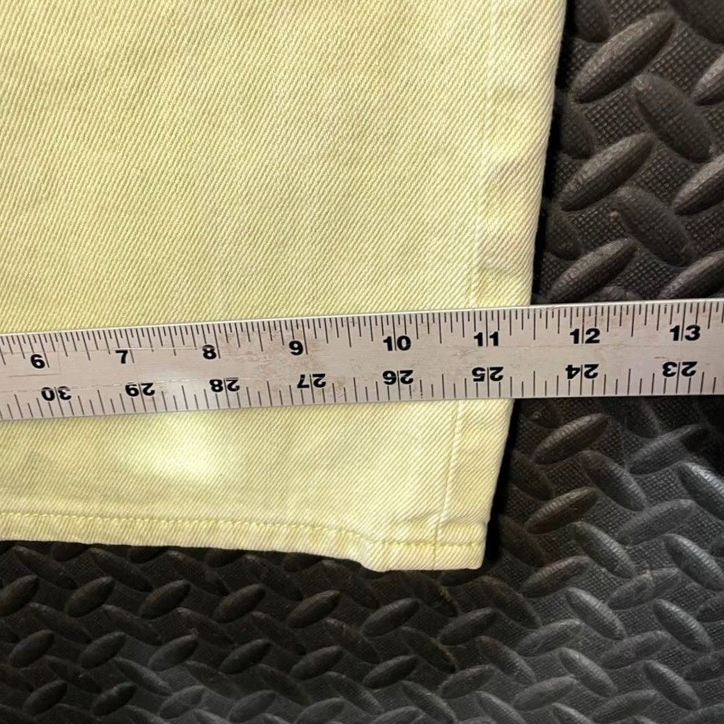 Asos ASOS Denim Light Green Wide Leg Flare High Rise Denim Jeans Women's 25/36 Womens 25 Regular Green Wide Leg Flare Jeans Size 42" / US 20 - 7 Thumbnail