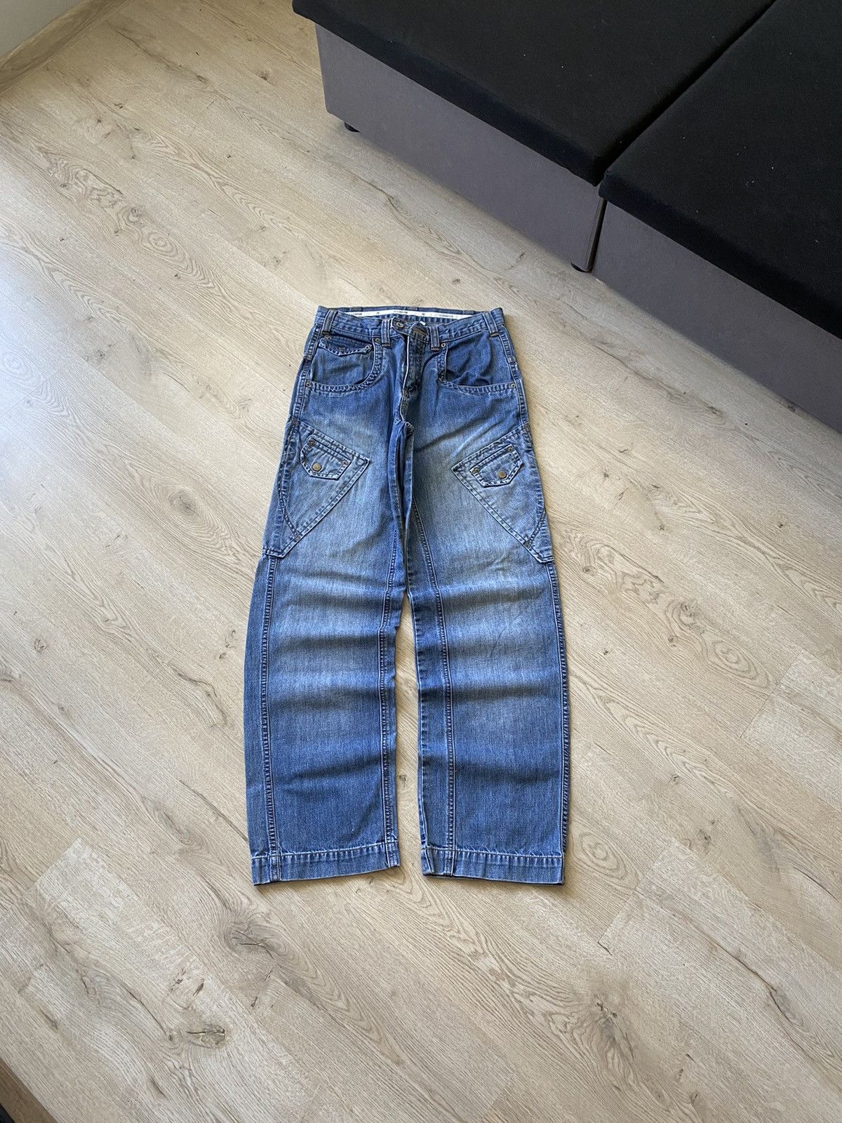 Hysteric Glamour × If Six Was Nine × Vintage Vintage Cargo Jeans Distressed Faded Baggy Japanese hype Y2K Size US 31 - 1 Thumbnail