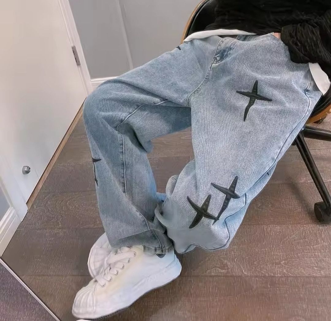 Japanese Brand × Vintage Streetwear Baggy Wide Leg Jeans Size US 32 / EU 48 - 5 Thumbnail