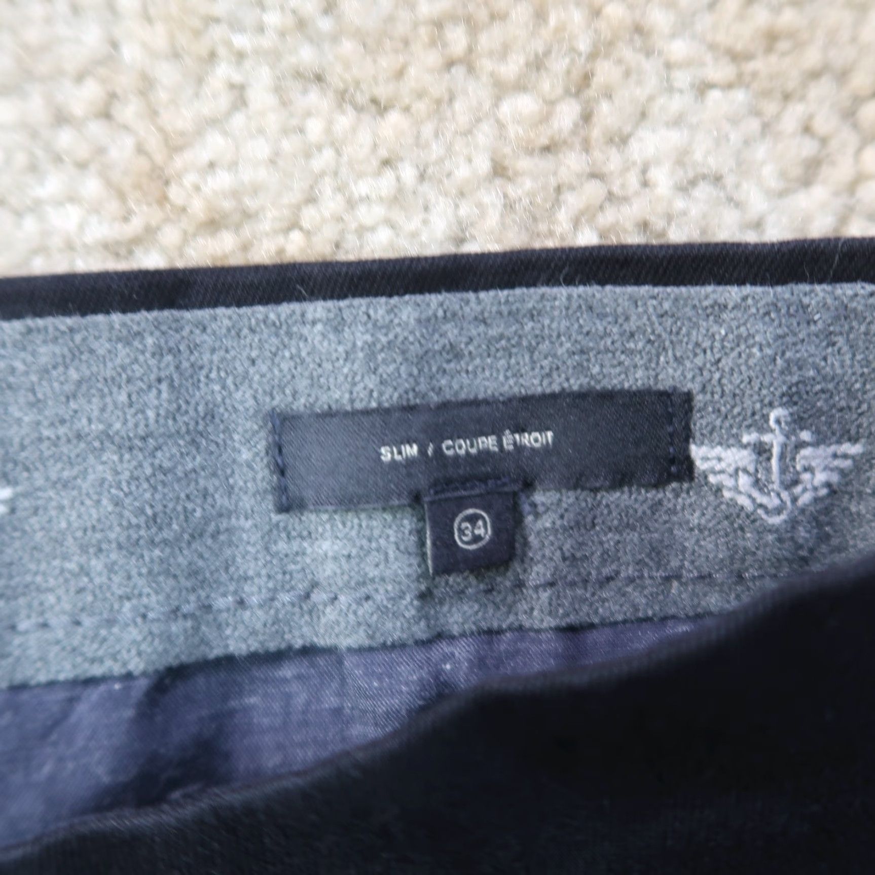 Dockers VINTAGE Dockers Slim Fit chino Pants Men's 34x32 Flat Front Pants Black Cotton Blend 5-Pocket Design Slim Straight Mid Rise Dockers Mens Pants 34x32 Size US 34 / EU 50 - 4 Thumbnail