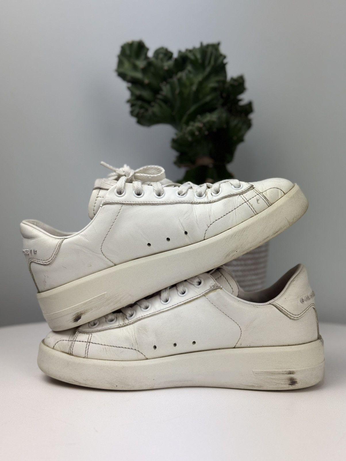 Golden Goose Golden Goose Pure Star White Leather Sneakers Women’s EU36 Size US 6 / IT 36 - 8 Thumbnail
