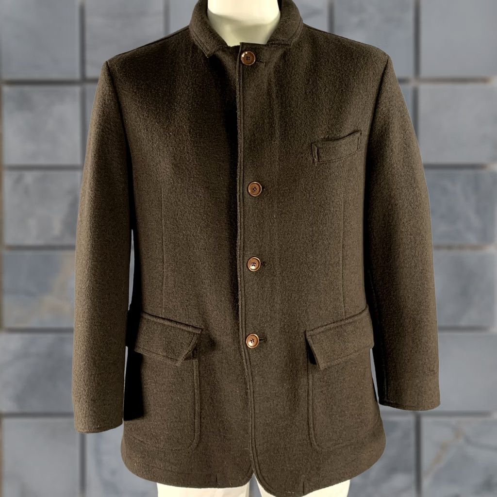 Vintage LODENFREY Size XXL Brown Wool Field Jacket Mens Size US XXL / EU 58 / 5 - 1 Thumbnail