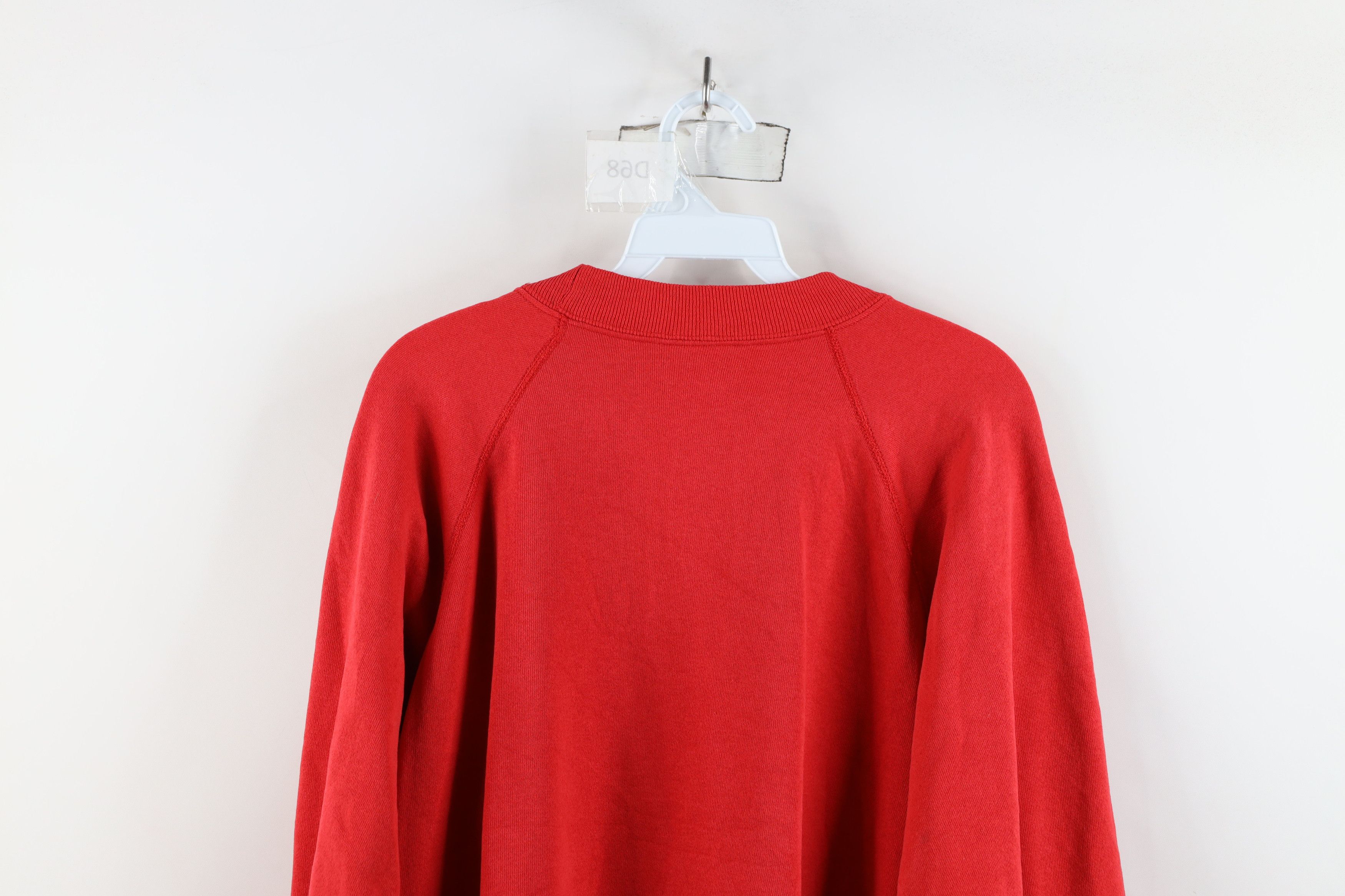 Vintage Vintage 80s 90s Spell Out JoAnn Fabrics Sweatshirt Red USA Size XL / US 12-14 / IT 48-50 - 13 Thumbnail