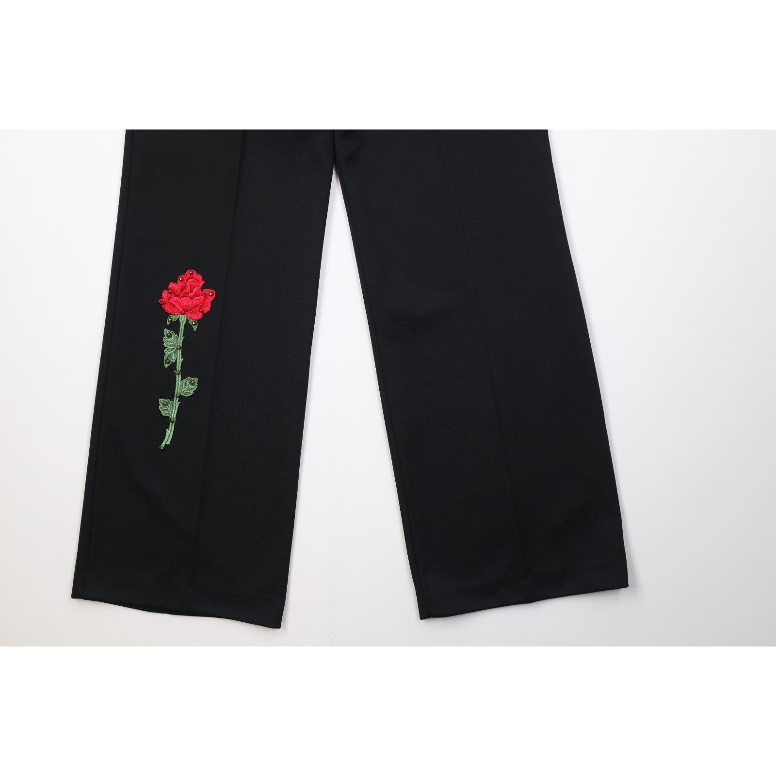 Vintage Vintage 70s 2 Piece Knit Rose Flower Bell Bottoms Suit Size XL / US 12-14 / IT 48-50 - 16 Thumbnail