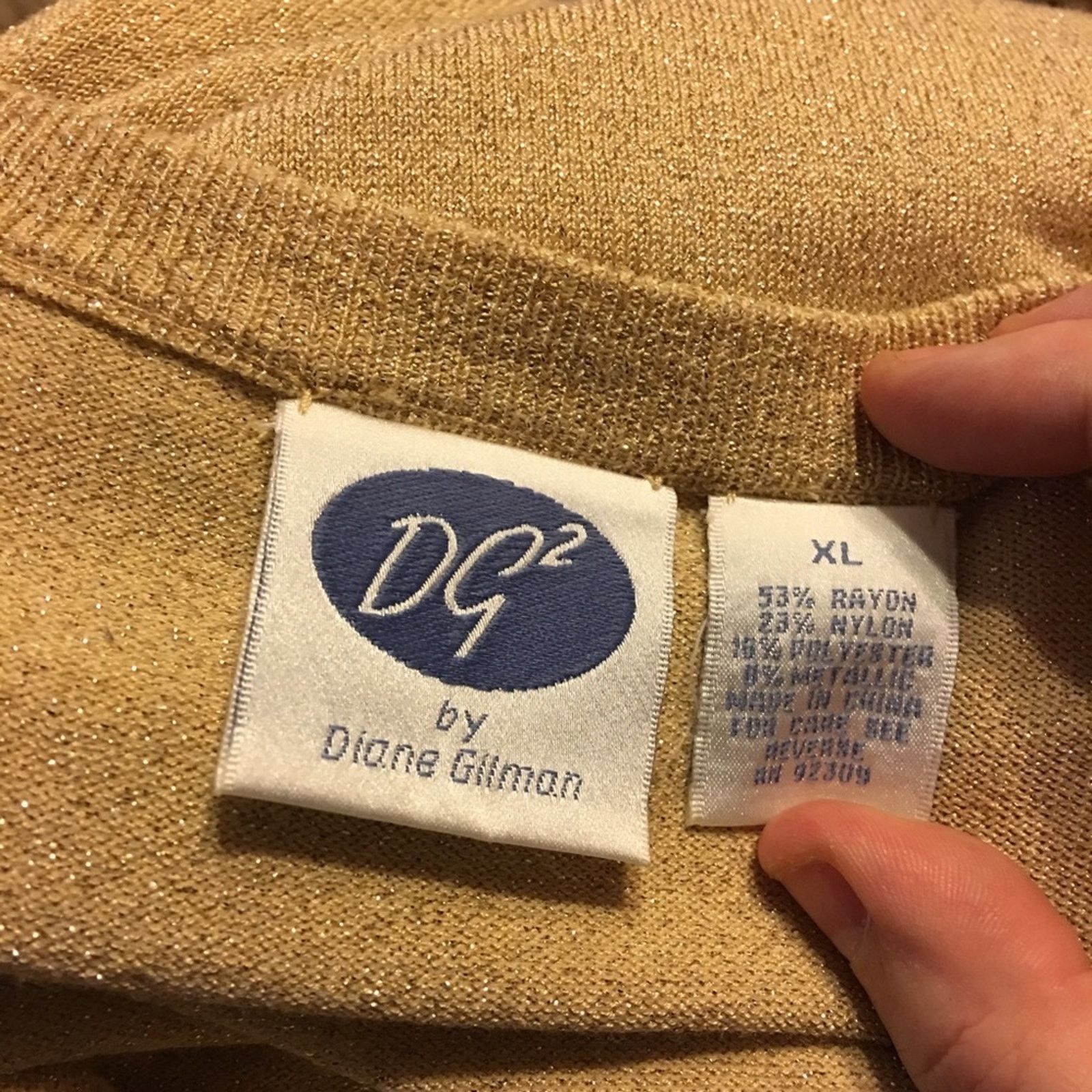 Other Diane Gilman gold sparkle crest cardigan XL Size XL / US 12-14 / IT 48-50 - 6 Thumbnail