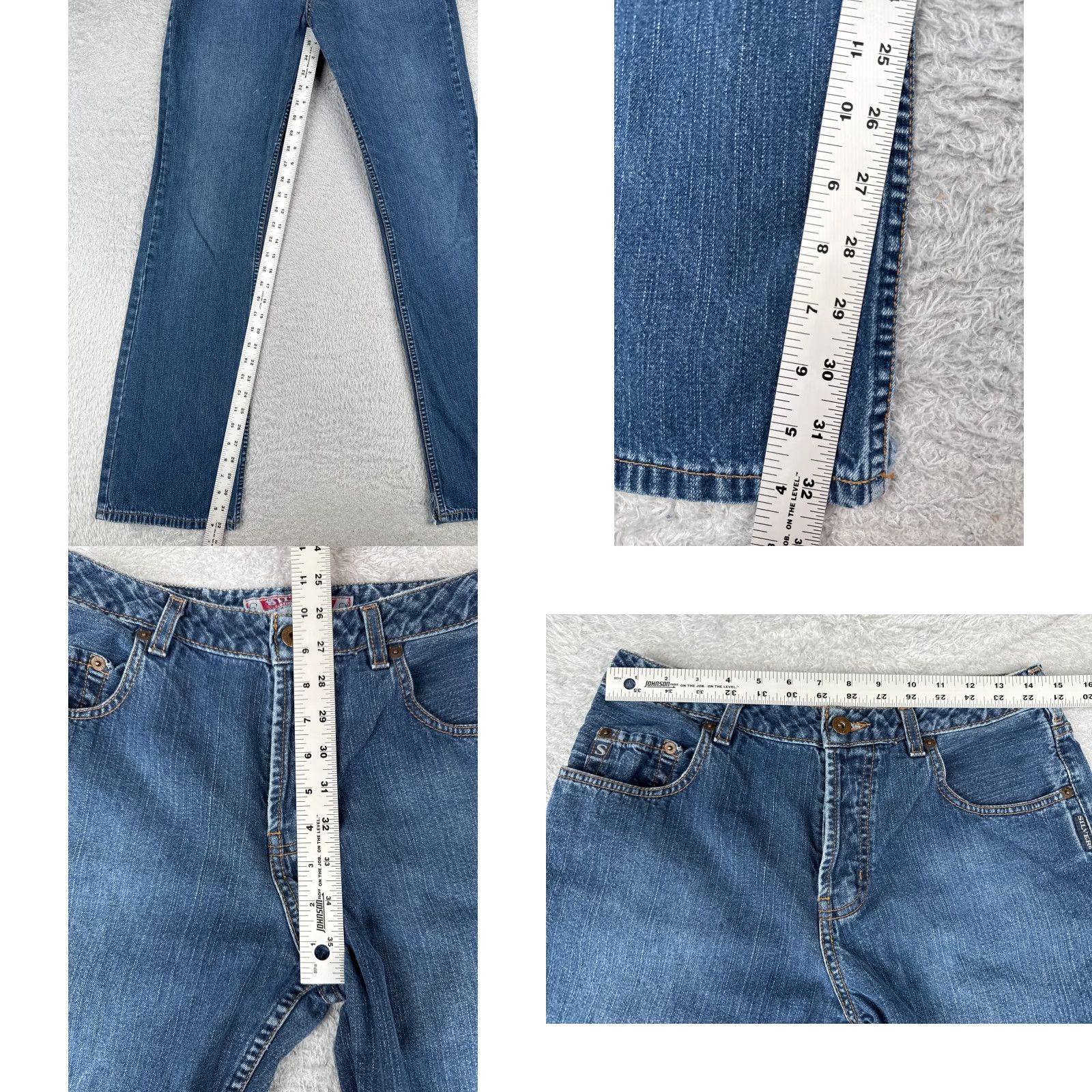 Silver Jeans Co. VINTAGE Silver Jeans Womens Jeans Blue Denim Bootcut Mid Rise 29x34 Size 24" / US 00 / IT 34 - 8 Thumbnail