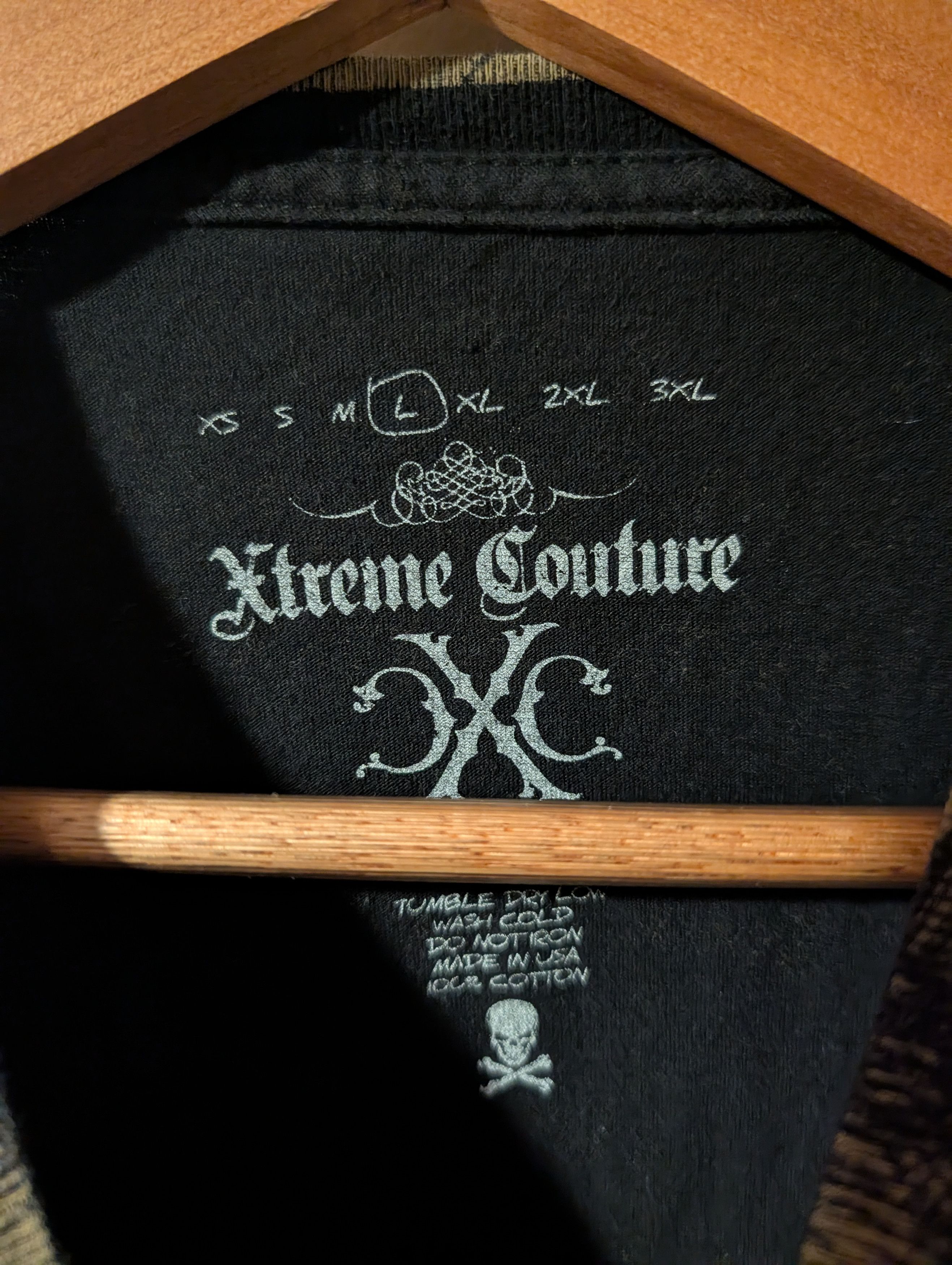 Affliction Vintage Xtreme Couture Skull All Over Print T-Shirt Made USA Size US L / EU 52-54 / 3 - 2 Thumbnail