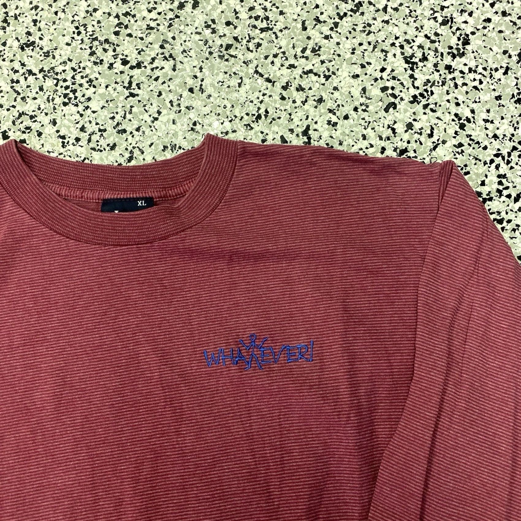 Vintage VINTAGE Gym-Stone Apparel Stick Figure Embroidery Novelty Shirt Size XL Red T-Shirt Funny 90s Mens L/S Cotton Size US XL / EU 56 / 4 - 3 Thumbnail
