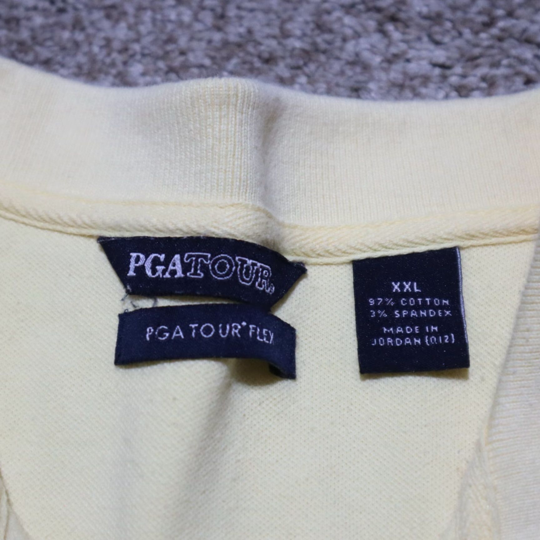 PGA Tour PGA TOUR Polo Shirt Adult 2XL Yellow Short Sleeve AIR FLEX Golf Shirt Mens Size US XXL / EU 58 / 5 - 3 Thumbnail