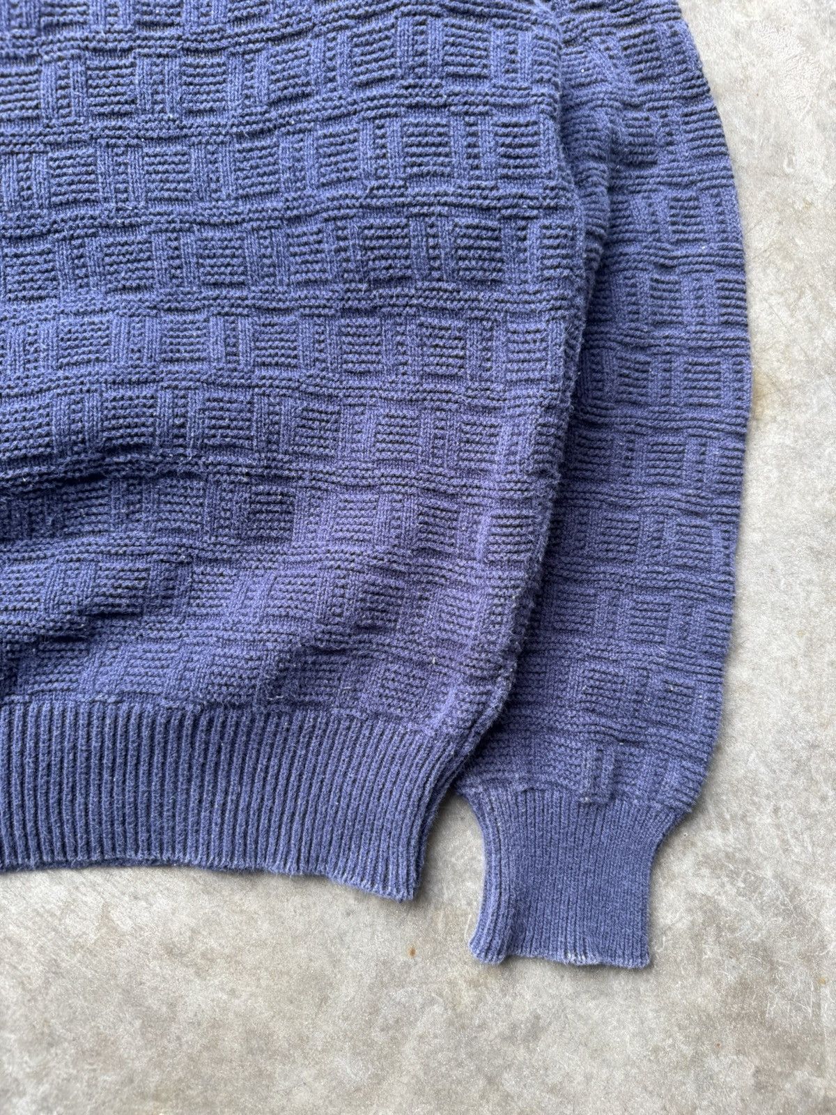 Lee × Vintage Vintage 90’s/00’s Lee Square Knit Navy Sweater Size US XL / EU 56 / 4 - 3 Thumbnail