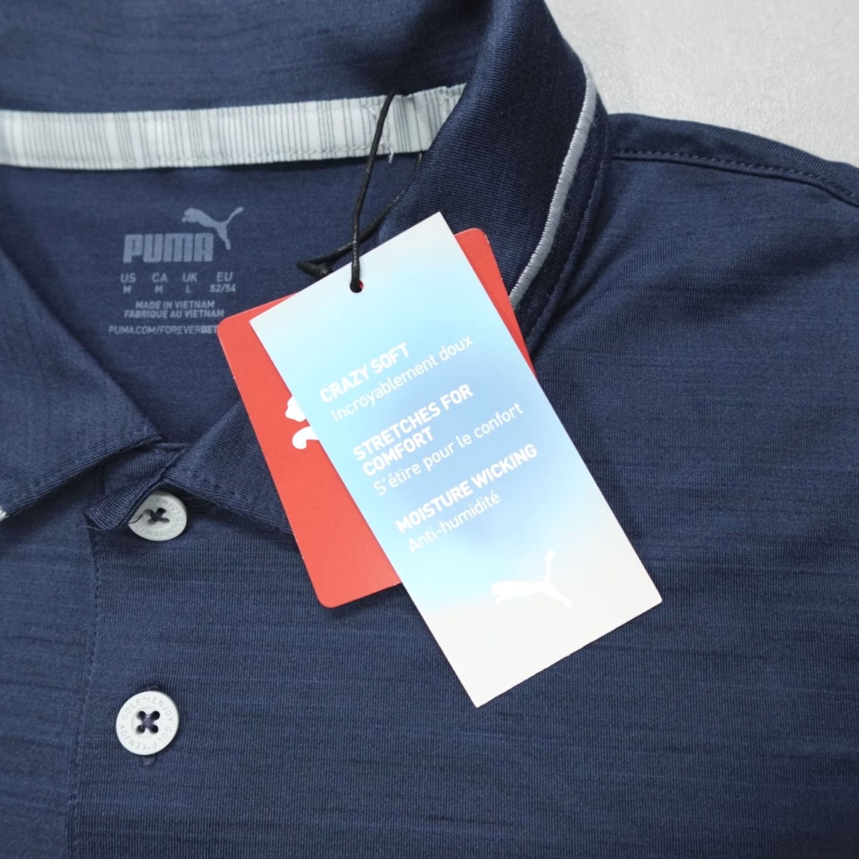 Puma PUMA Golf Polo Shirt MONARCH CLOUDSPUN SS Men’s Size M Marine Blazer Blue Polo Shirt Logo Breathable Moisture Wicking Summer Golf Mens Size US M / EU 48-50 / 2 - 4 Thumbnail