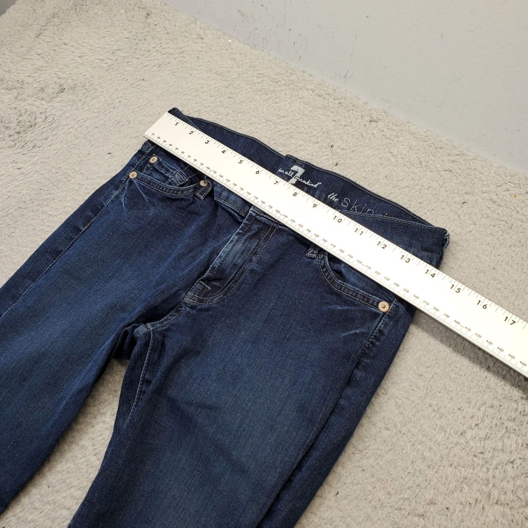7 For All Mankind 7 For All Mankind The Skinny Jeans Womens 27 Blue Denim Single Stitch Streetwear Jeans Women 90s? Size 27" / US 4 / IT 40 - 3 Thumbnail