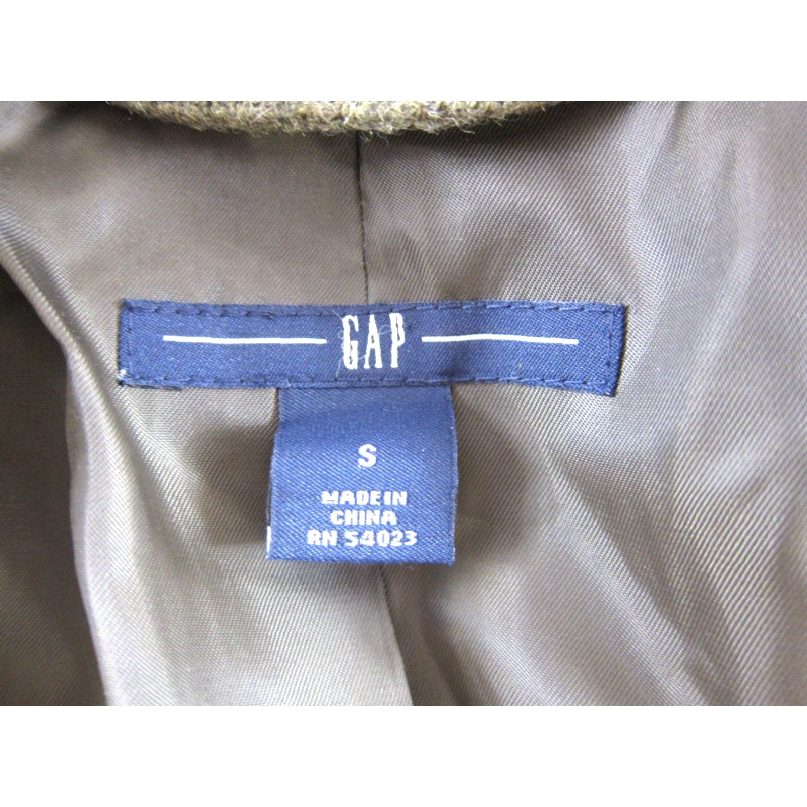 Gap GAP Wool Army Green Ruffle Pea Coat Jacket Small Women’s Wool Pea Coat with Pockets Collared 100% Wool 80s 90s Vintage Style Size 28" / US 6 / IT 42 - 4 Thumbnail