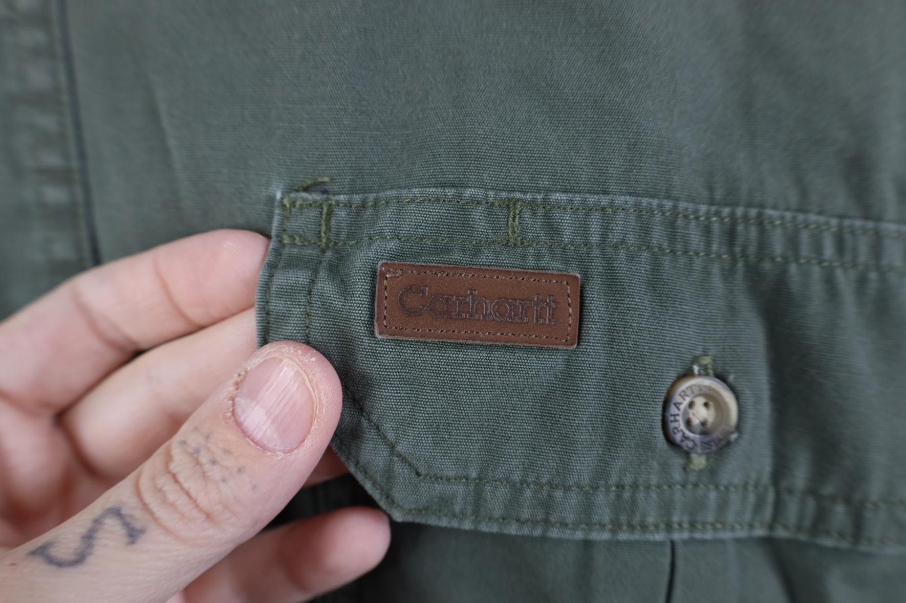 Carhartt Vintage Y2K Carhartt Short Sleeve Collared Button Shirt Size US XL / EU 56 / 4 - 4 Thumbnail