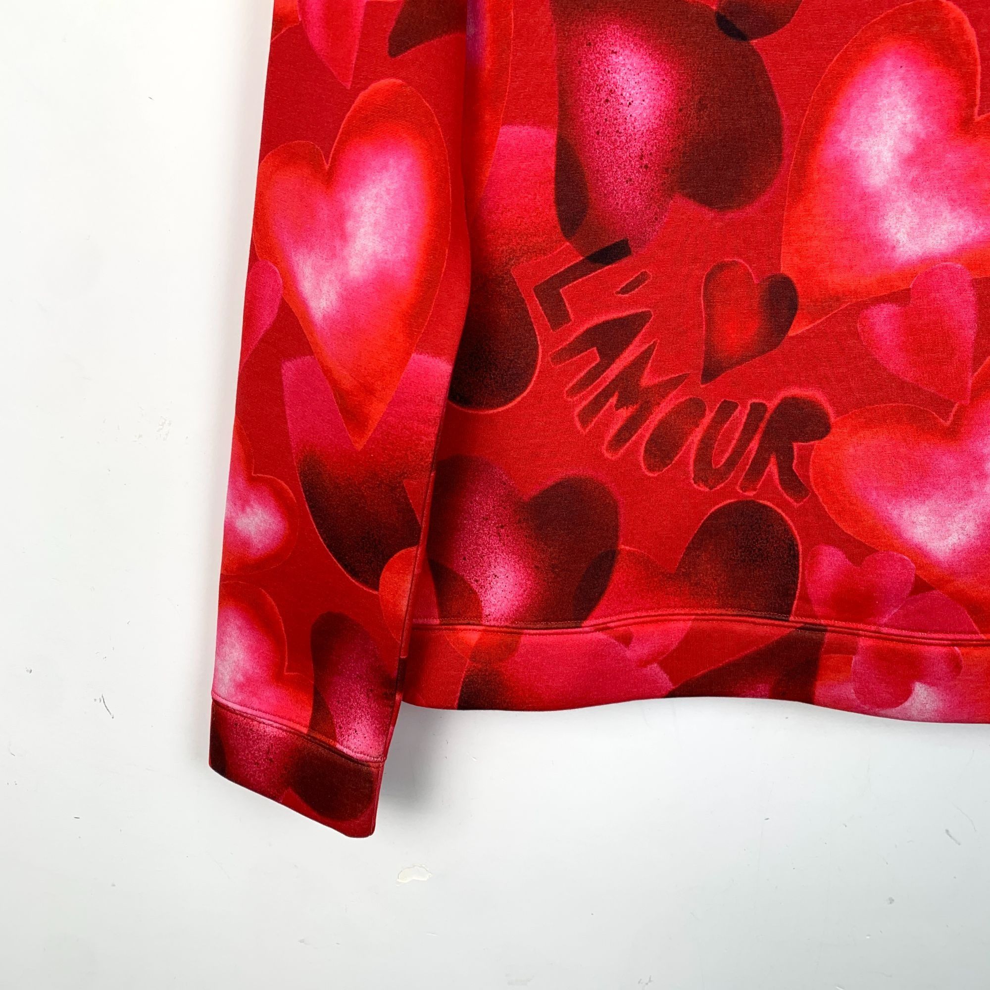 Valentino Valentino Womens LAmour Heart Print Red Sweatshirt Size S / US 4 / IT 40 - 4 Thumbnail