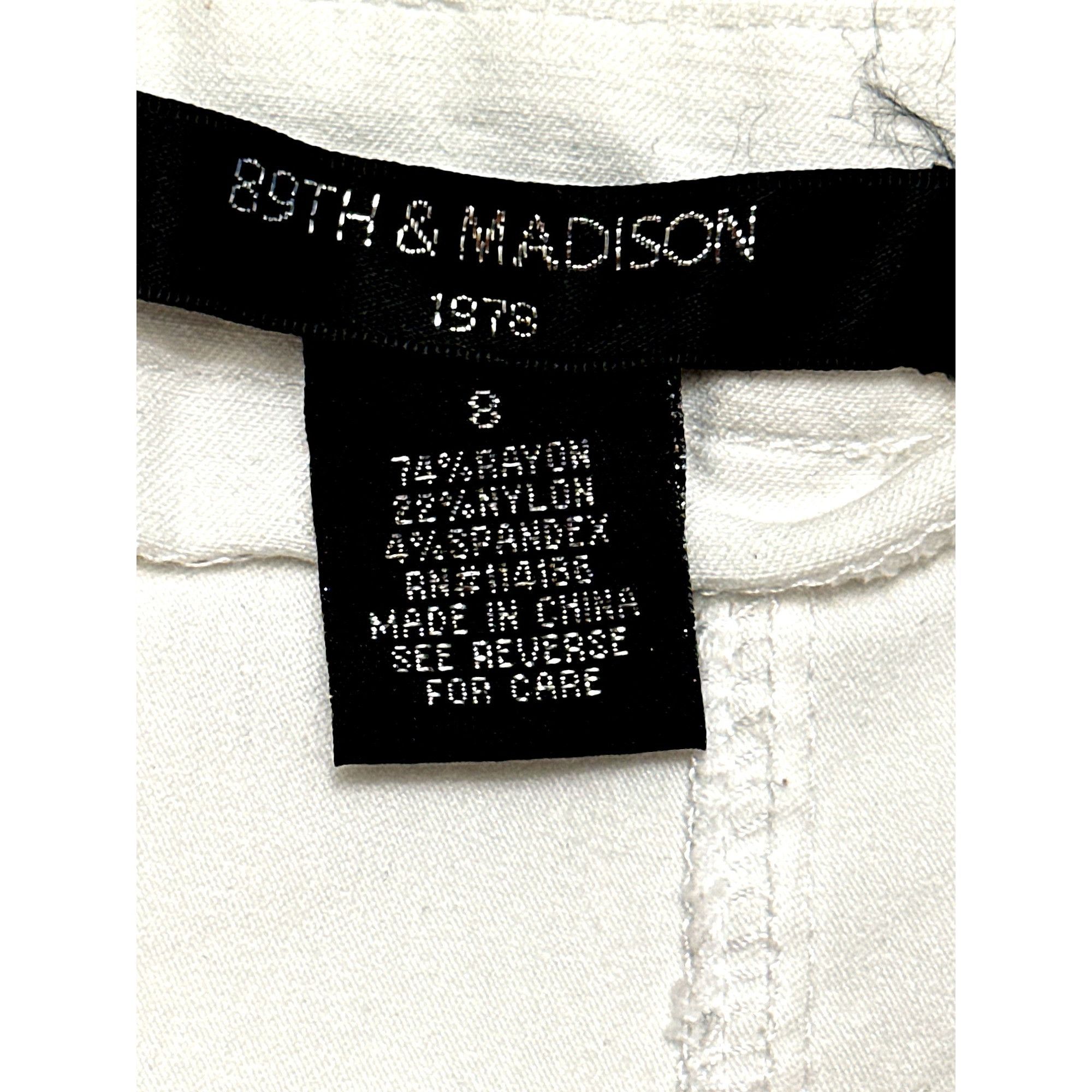 Other 89th and Madison Size 8 White Sailor Button Front Mini Skirt Size 30" / US 8 / IT 44 - 6 Thumbnail