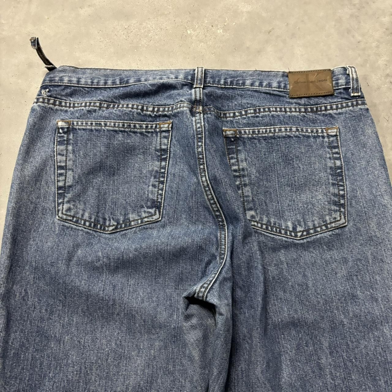 Calvin Klein × Vintage Crazy Vintage Y2K/2000s Baggy Calvin Klein Medium Wash Denim Jeans! Size US 36 / EU 52 - 7 Thumbnail