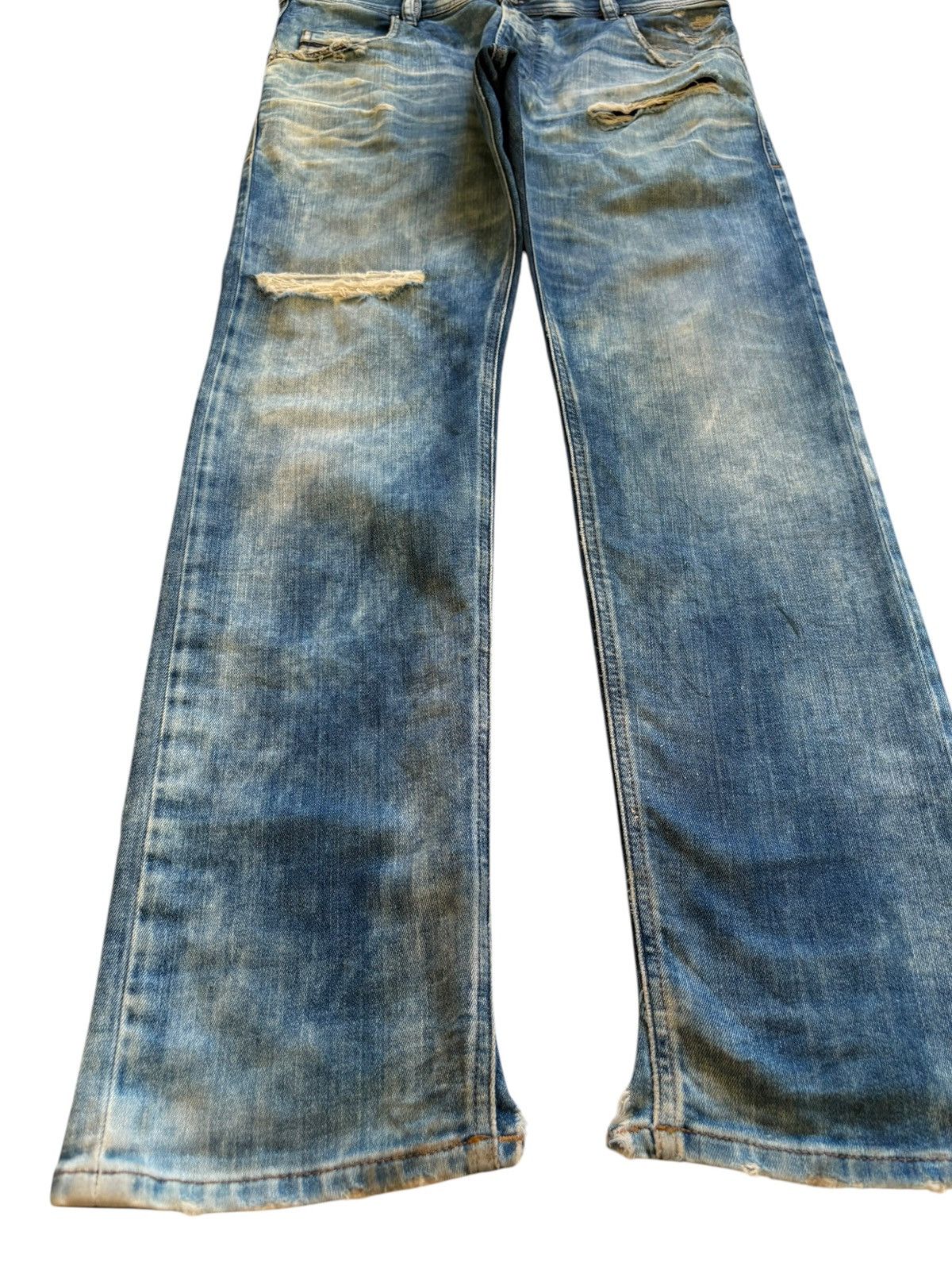 Diesel Vintage Diesel Krooley-T Bleached Distressed Ripped Jeans Size US 34 / EU 50 - 6 Thumbnail