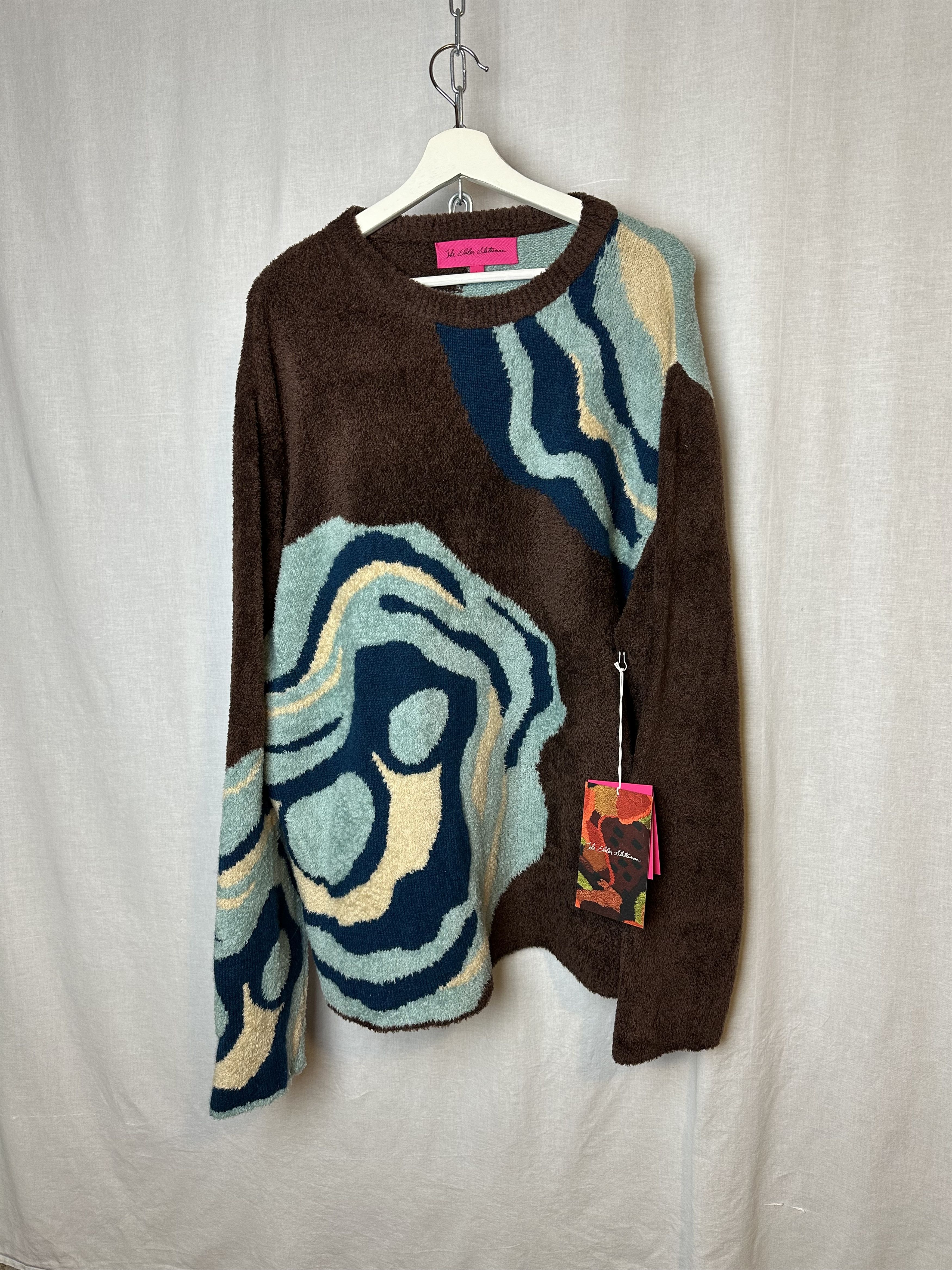 The Elder Statesman x Ollio Intarsia-Knit Bouclé Sweater Size US L / EU 52-54 / 3 - 1 Thumbnail