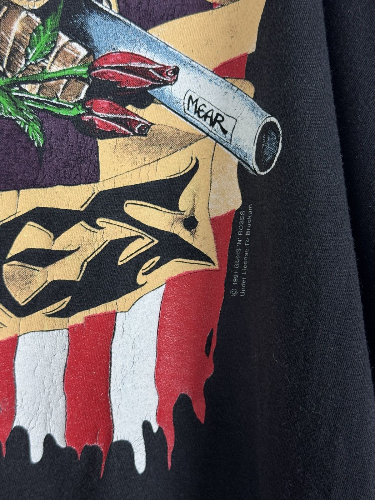 Band Tees 1991 Vintage Distressed Guns N Roses Skulls Graphic LS Shirt Size US XL / EU 56 / 4 - 6 Thumbnail