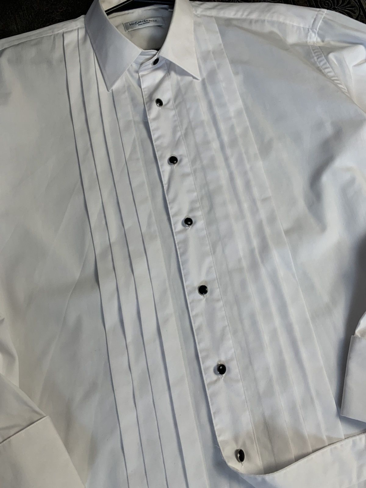 Vintage × Yves Saint Laurent Vintage YVES SAINT LAURENT White button Shirt Hong Kong Size US L / EU 52-54 / 3 - 7 Thumbnail