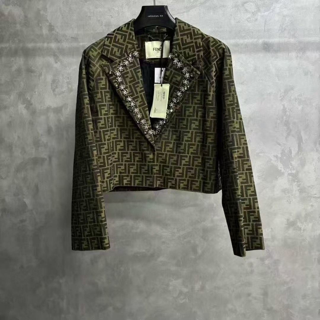 Fendi Fendi Brown Jacket XS Women Size XS / US 0-2 / IT 36-38 - 1 Thumbnail