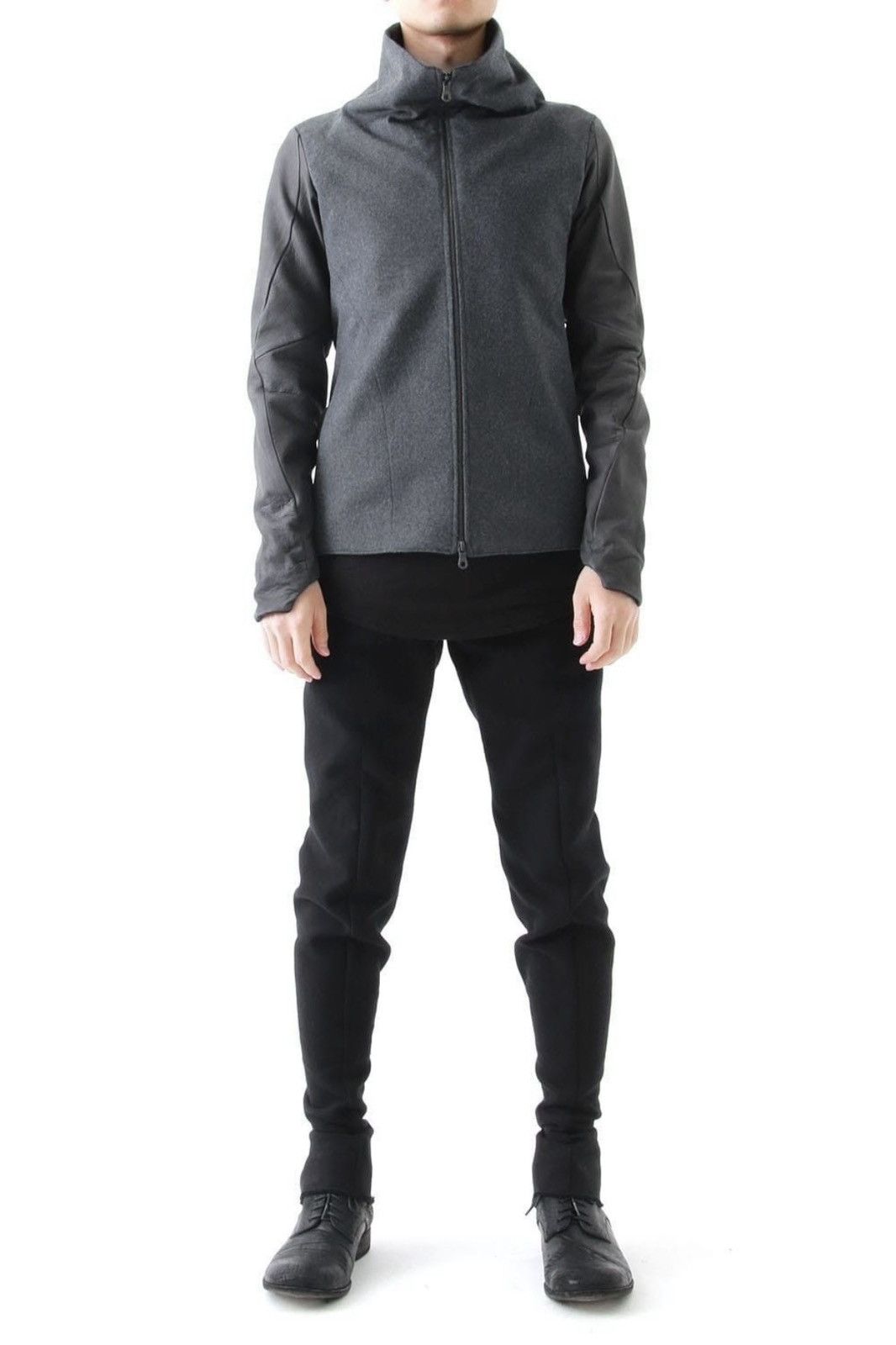 Devoa Wool Jacket W/ Leather Sleeves Size US L / EU 52-54 / 3 - 13 Thumbnail