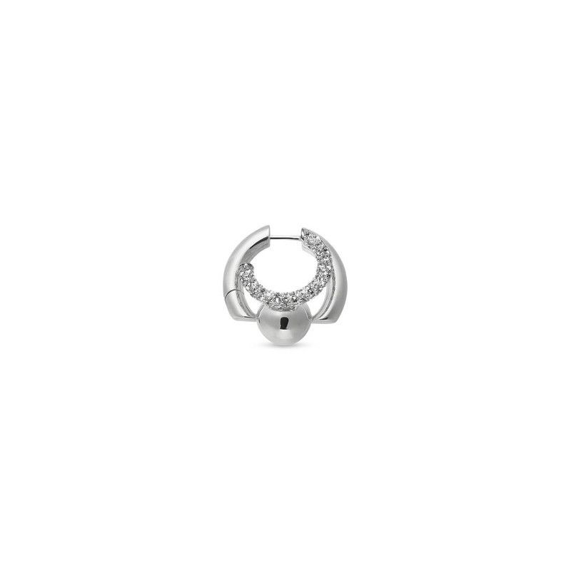 Balenciaga oc11z0226 Cut Double Earring in Silver Size ONE SIZE - 1 Thumbnail