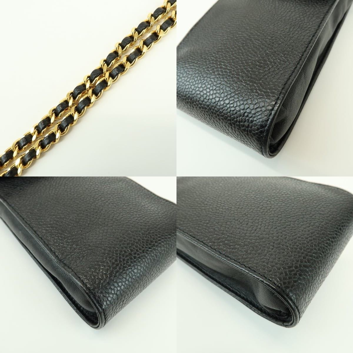 Chanel Chanel CC Logo Caviar Leather Phone Case Black Size ONE SIZE - 4 Thumbnail