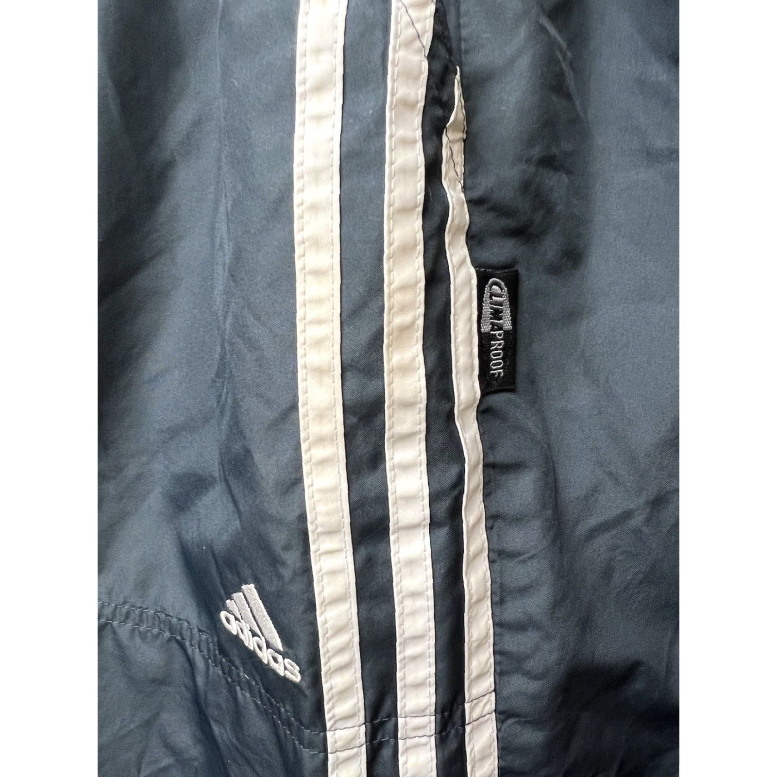 Adidas VTG Adidas Pants Mens L Gray 3-Stripes Elastic Waist Lined Track Drawstring Size US 33 - 3 Thumbnail