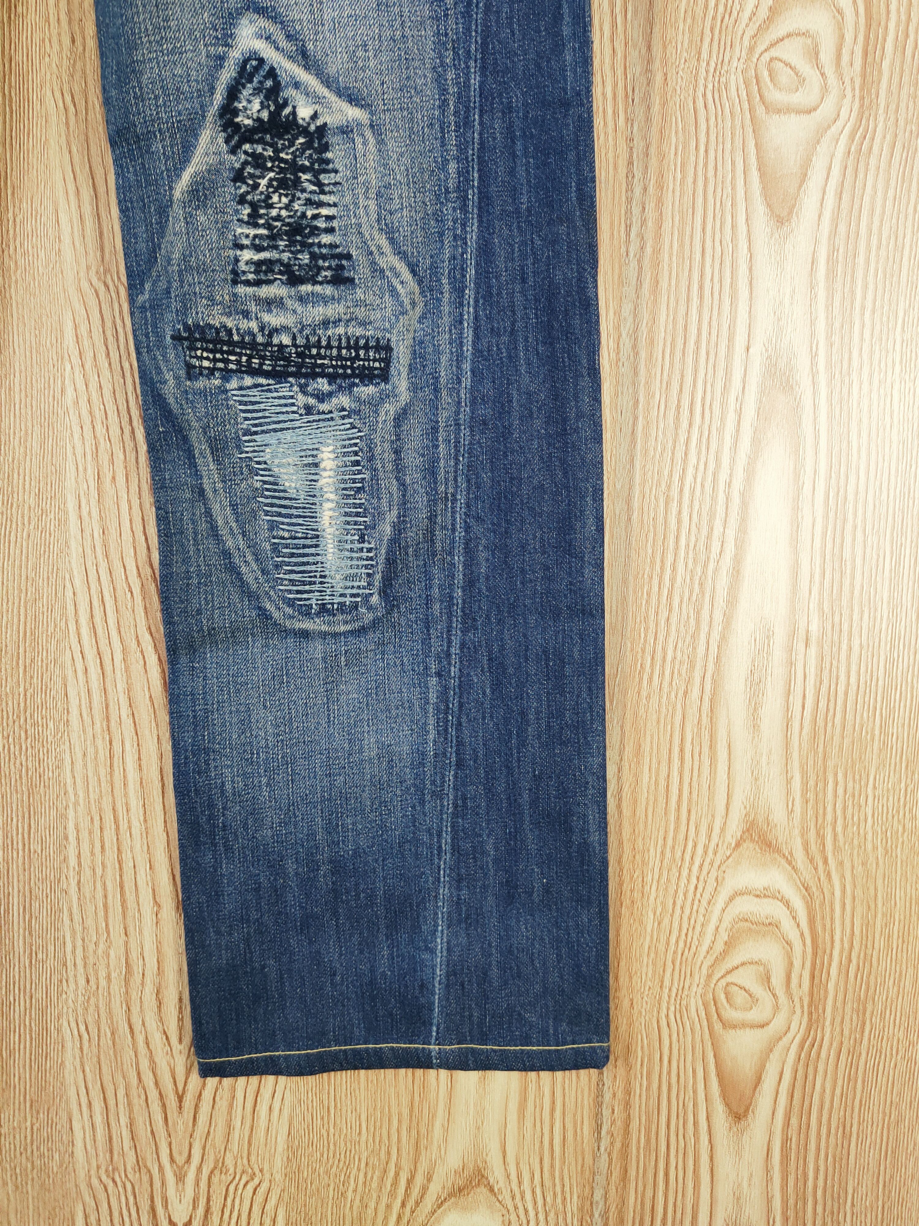 Taverniti Taverniti Dark Blue Distressed Ripped Jeans #W387 Size 28" / US 6 / IT 42 - 7 Thumbnail