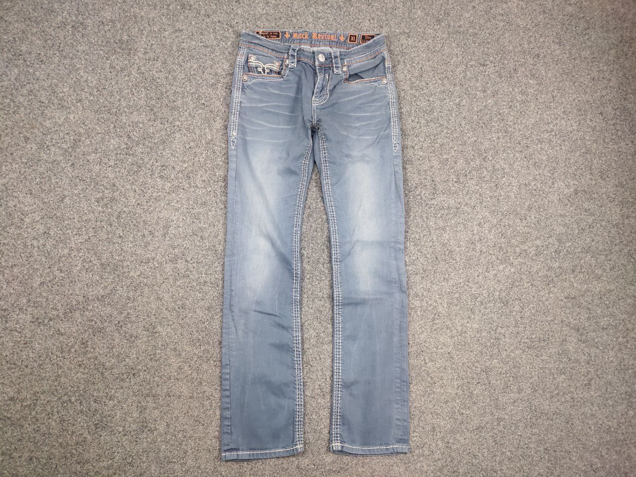 Rock Revival Vintage Rock Revival Embroidered Logo Faded denim Jeans Y2K Size US 31 - 2 Thumbnail
