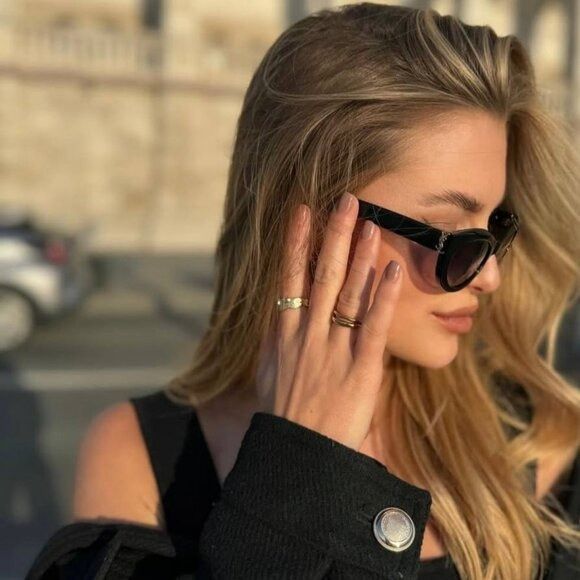Saint Laurent Paris 🕶️ New Saint Laurent SLM115 002 Sunglasses - Black Frame Size ONE SIZE - 4 Thumbnail