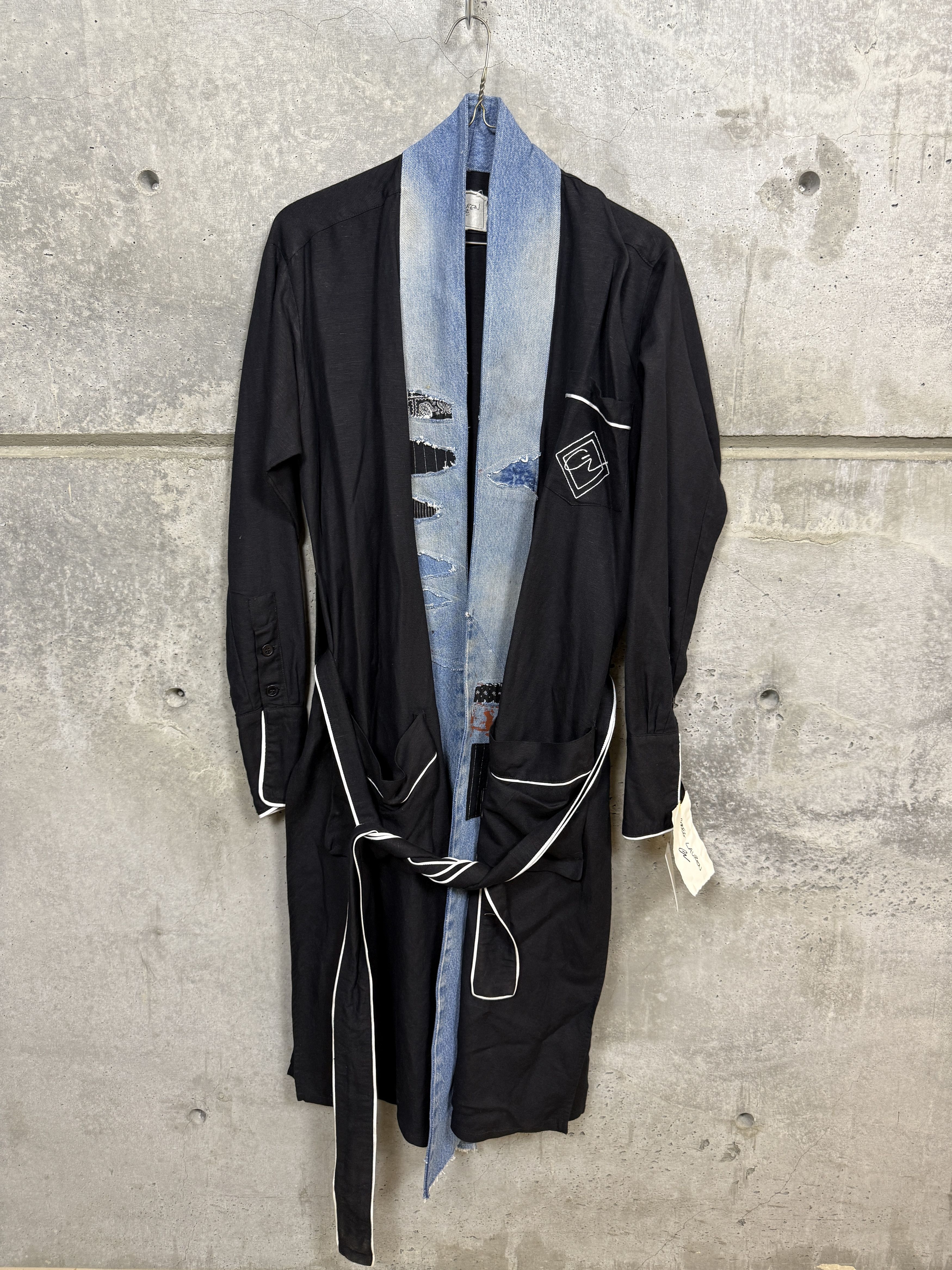 Greg Lauren $1995 Greg Lauren Black Linen Robe GL1 Size US M / EU 48-50 / 2 - 9 Thumbnail