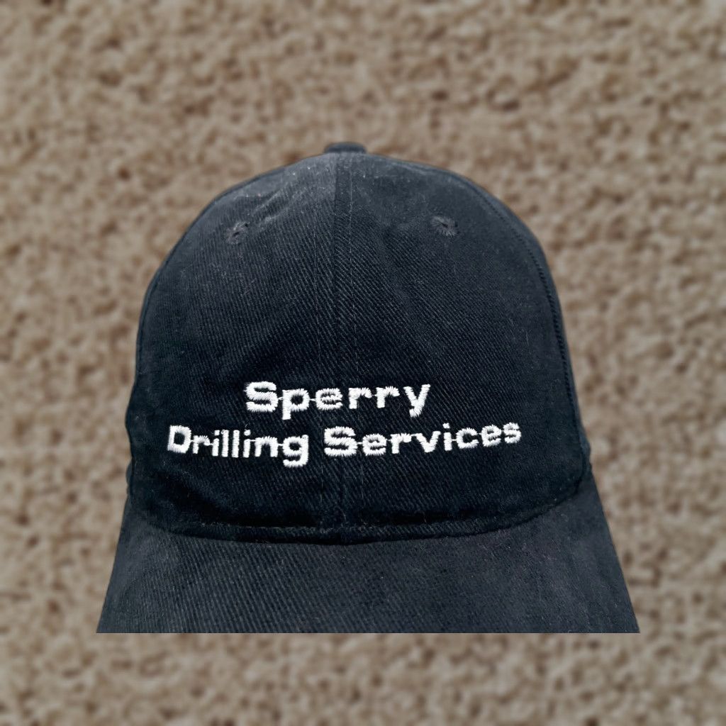 Sperry Sportsman Hat Cap Baseball Cap Adults One Size Black 100% Cotton Twill Adjustable Lightweight Cotton Men Outdoor Drilling Services Cap Size ONE SIZE - 1 Thumbnail