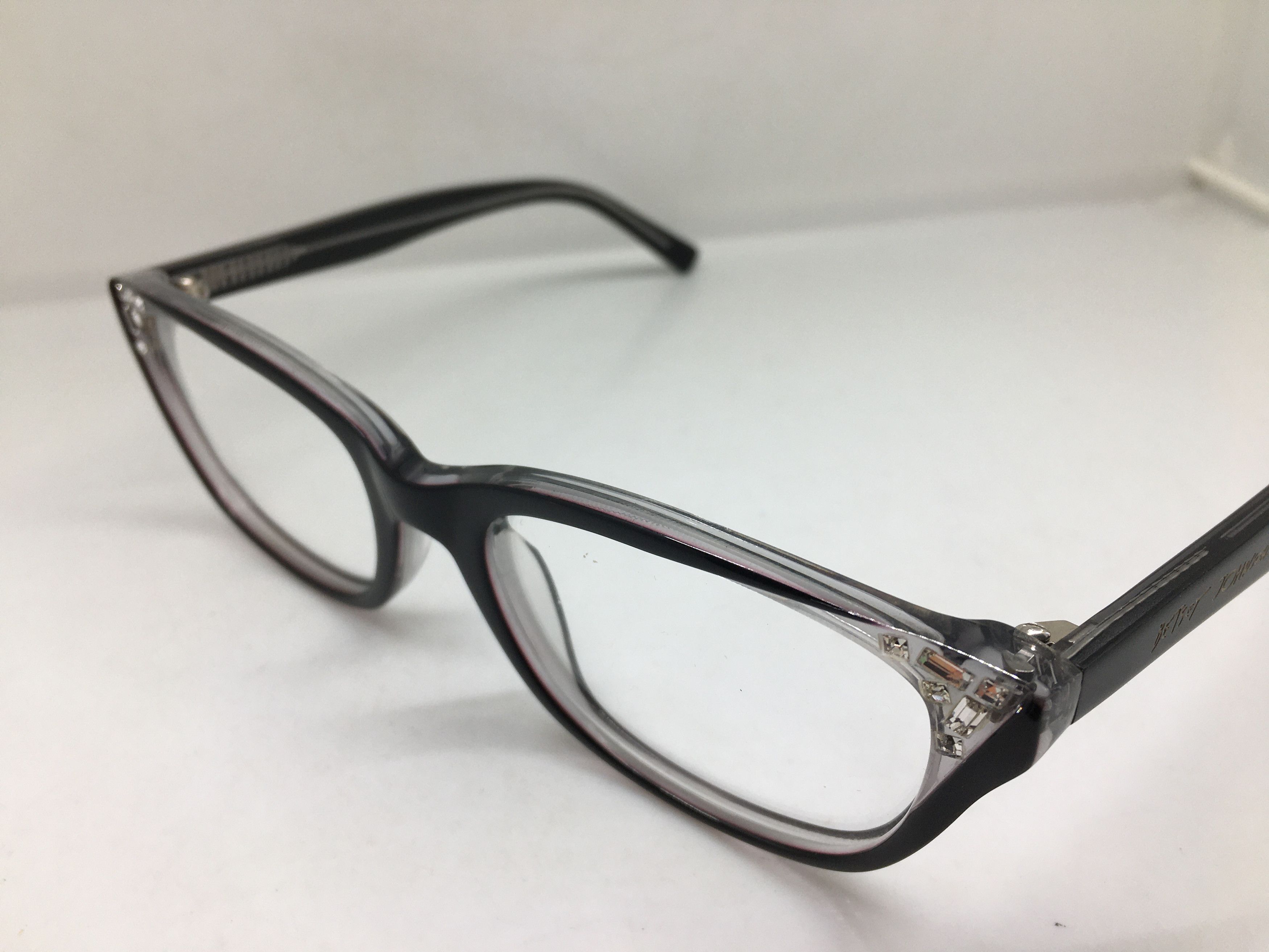 Betsey Johnson Betsey Johnson clear black Cat Eye Eyeglasses Size ONE SIZE - 3 Thumbnail