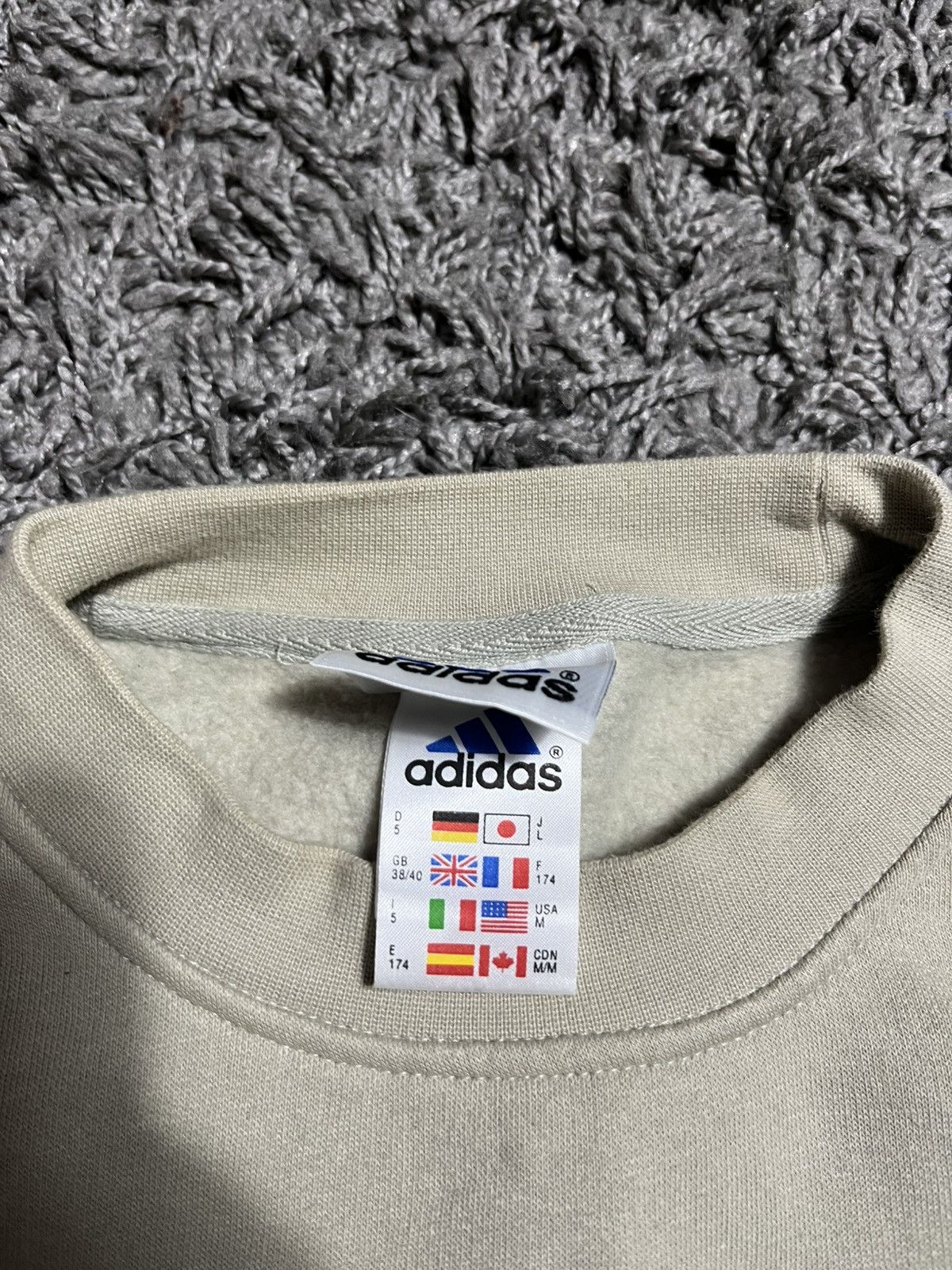 Adidas ADIDAS VINTAGE Y2K BEIGE COTTON SWEATSHIRT Size US M / EU 48-50 / 2 - 4 Thumbnail