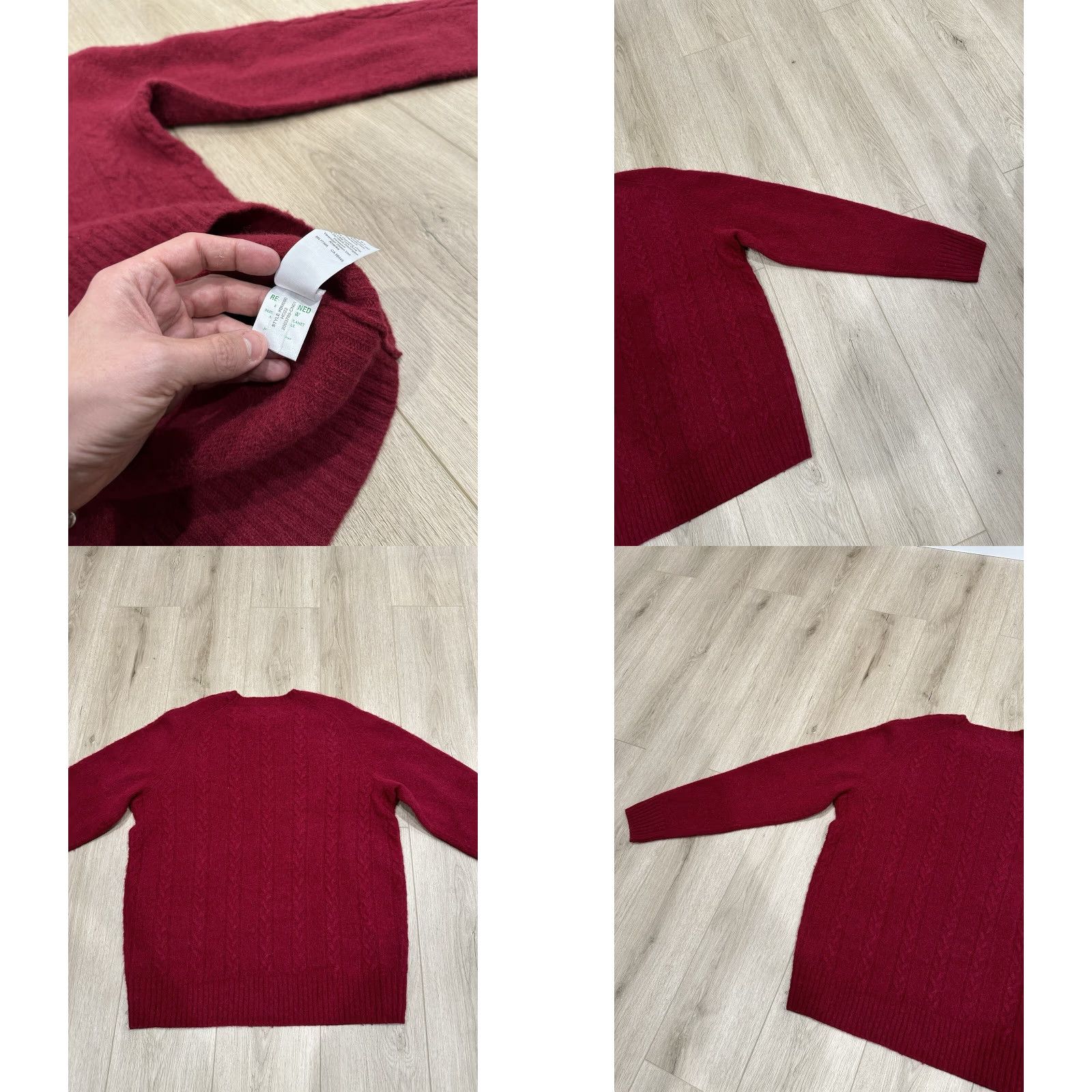 J.Crew NWT J.Crew Cable Wool Crewneck Sweater RED XL Men Catholics? Size US XL / EU 56 / 4 - 8 Thumbnail