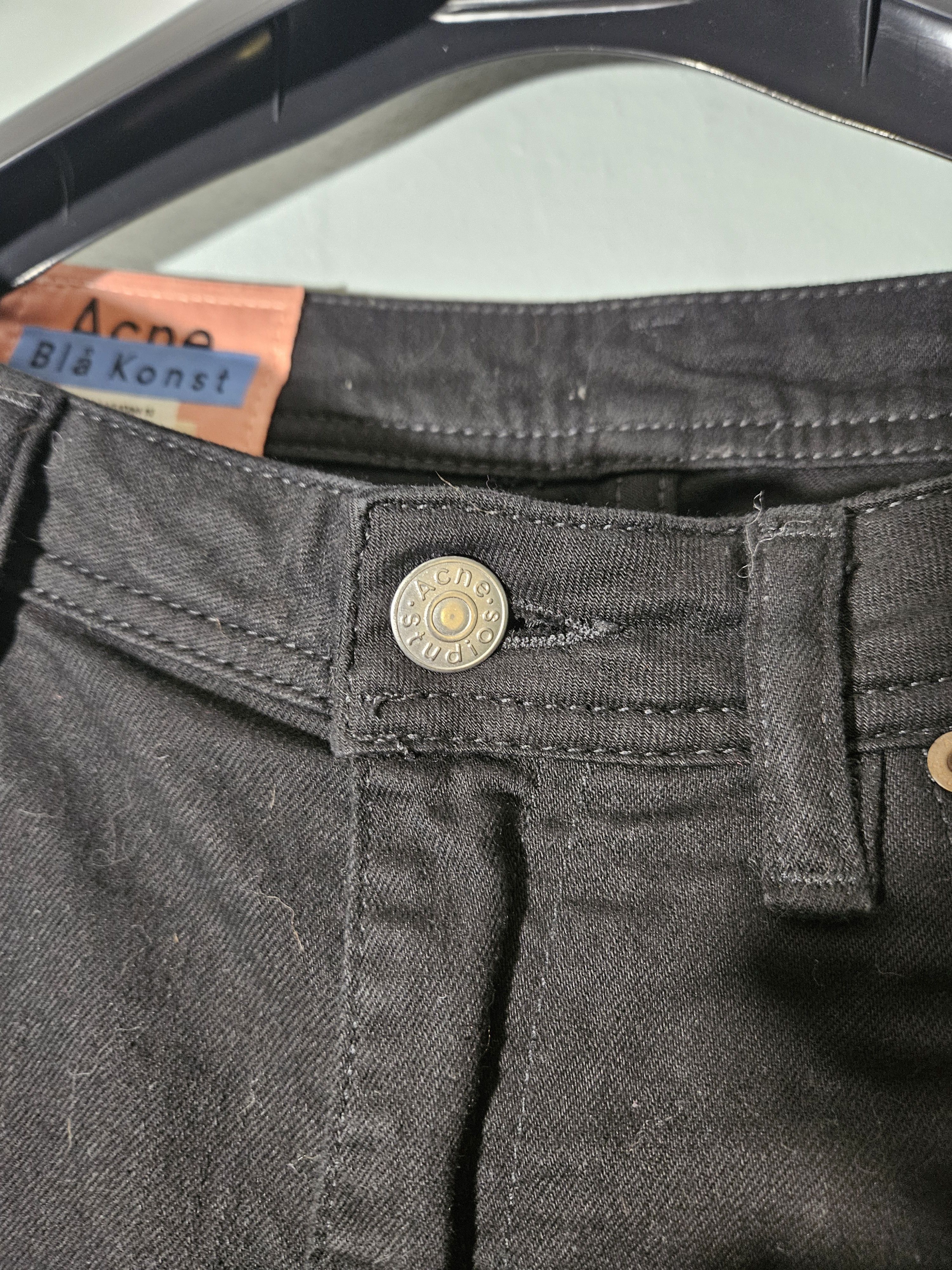 Acne Studios Climb Stay Black Stretch Fit Blå Konst Black Denim Jeans Size US 28 / EU 44 - 5 Thumbnail
