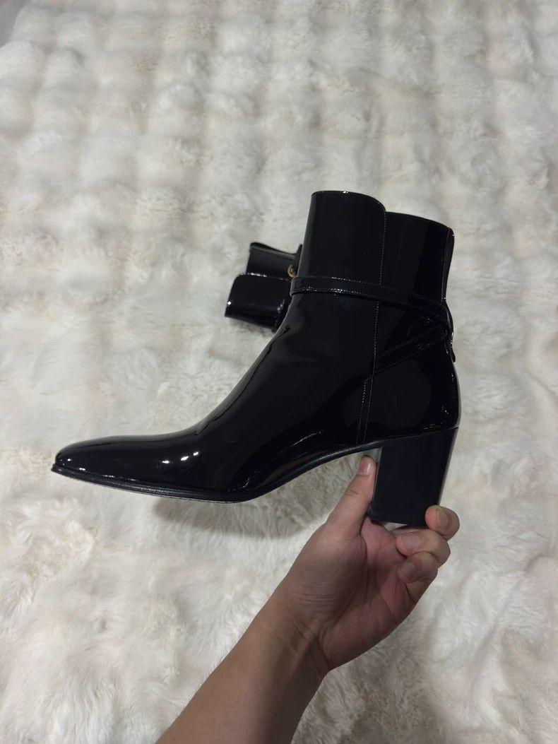 Saint Laurent Paris Saint laurent paris Black and gold buckle boots 2506-Nextar Size US 8 / EU 41 - 9 Thumbnail