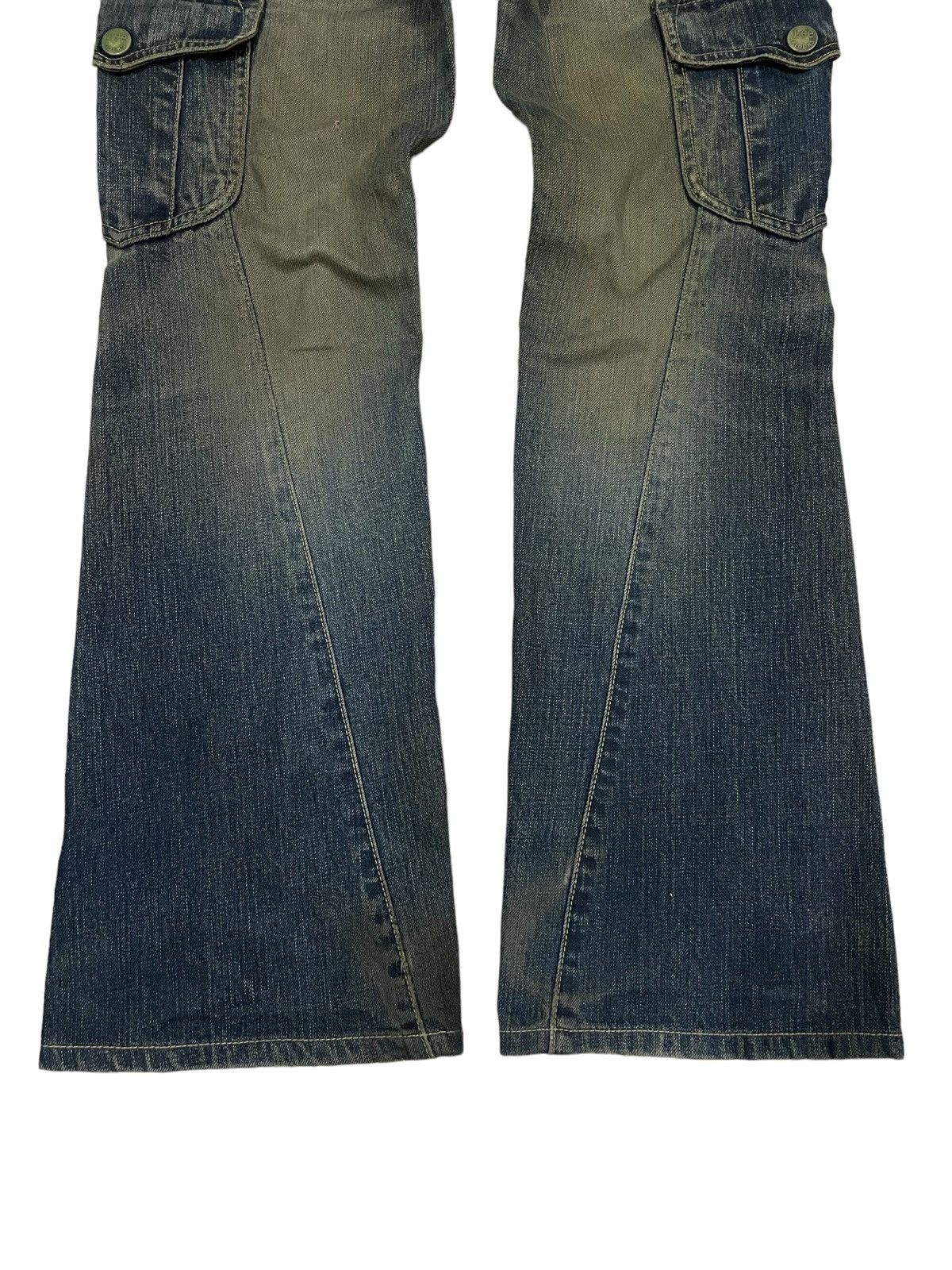 Lee × Vivienne Westwood Vintage Lee Rider Mid Rise Mud Wash Cargo Flare Punk Jeans Size US 30 / EU 46 - 6 Thumbnail