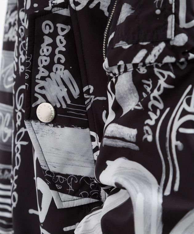 Dolce & Gabbana o1y0825 Bomber Jacket in Black/White Size M / US 6-8 / IT 42-44 - 2 Thumbnail